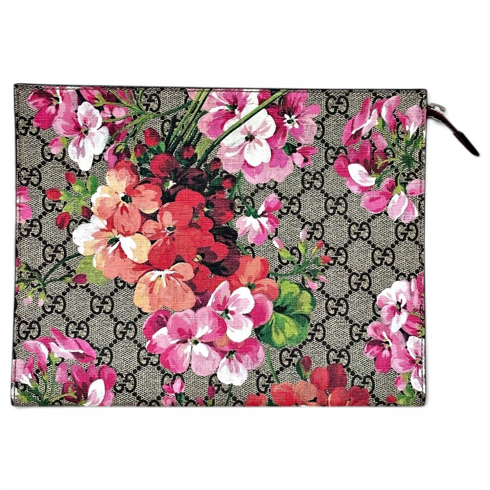Ophidia leather clutch bag