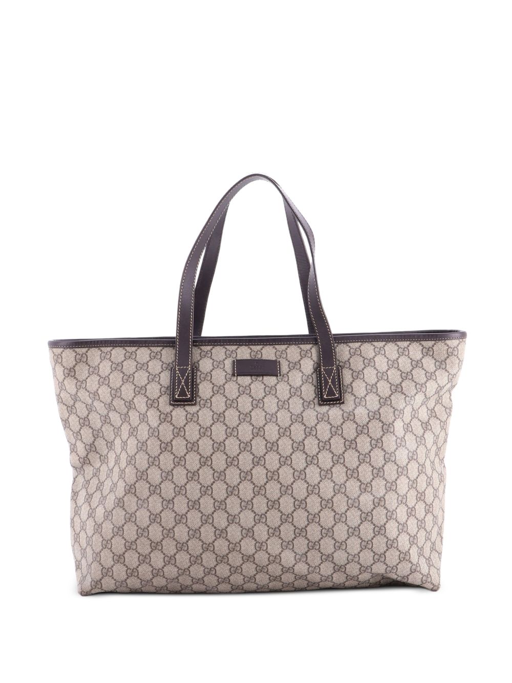 Plus GG Coated Canvas with Leather Large tote bag