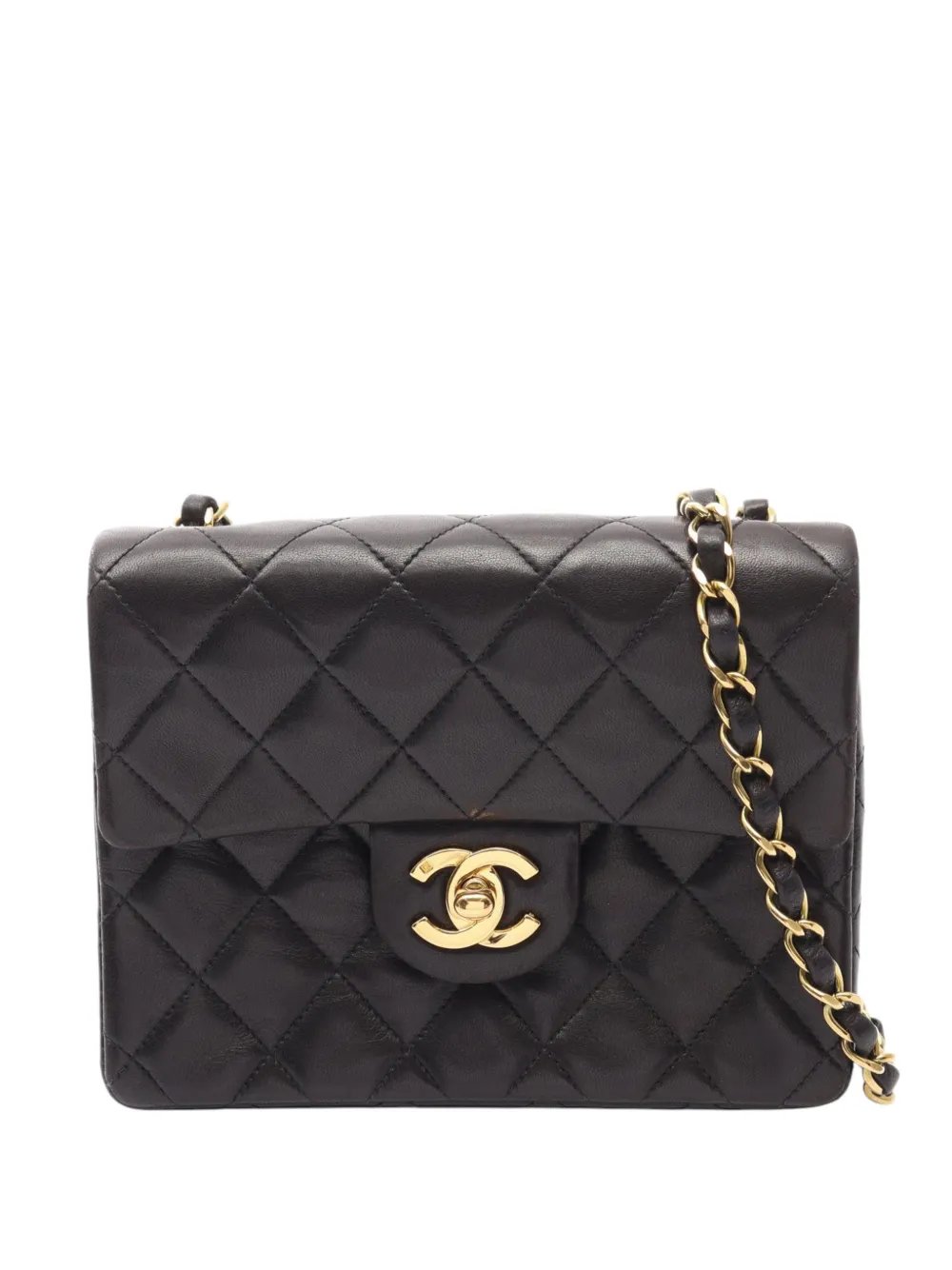 2019 Mini Square Classic Lambskin Single Flap crossbody bag