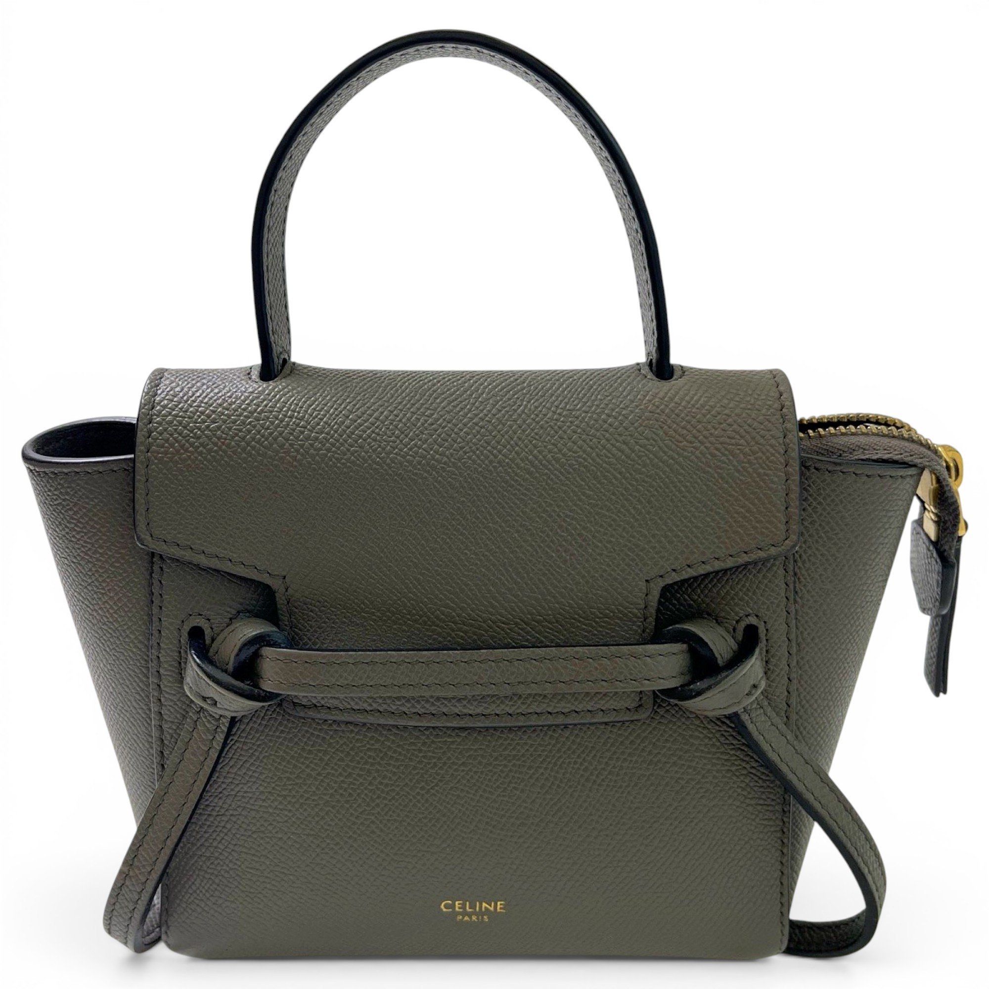 Belt leather crossbody bag