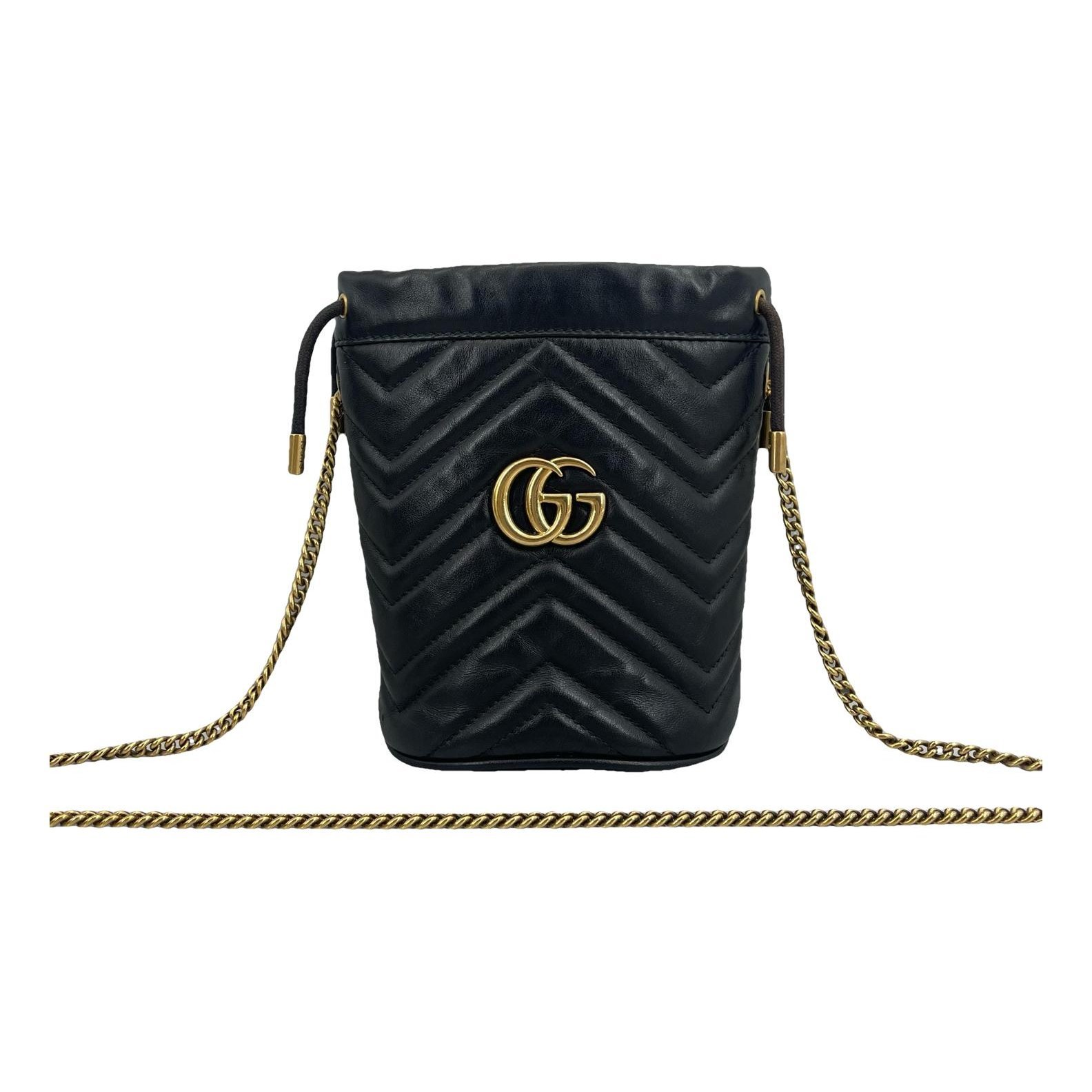 GG Marmont Chain Bucket leather handbag