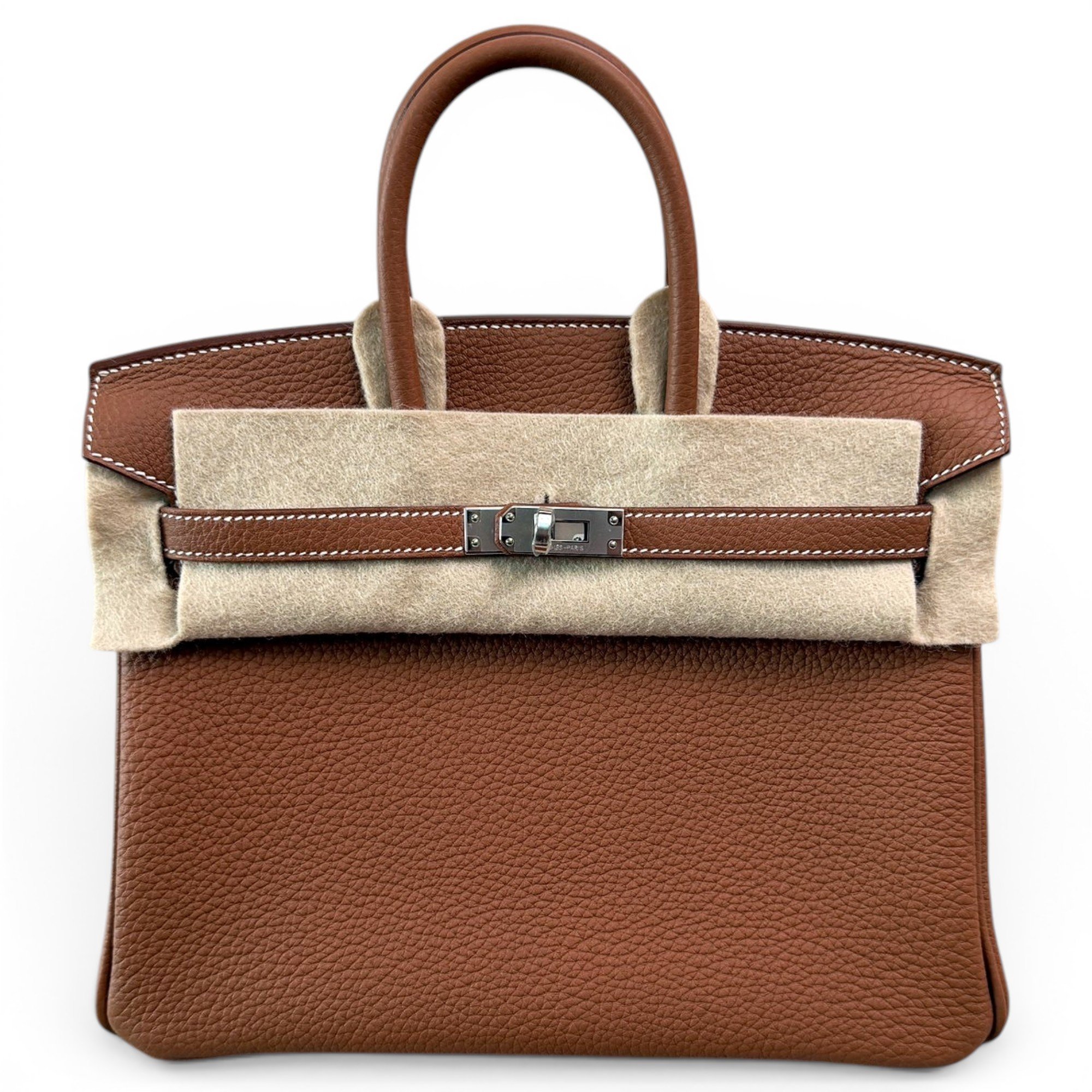 Birkin 25 leather handbag