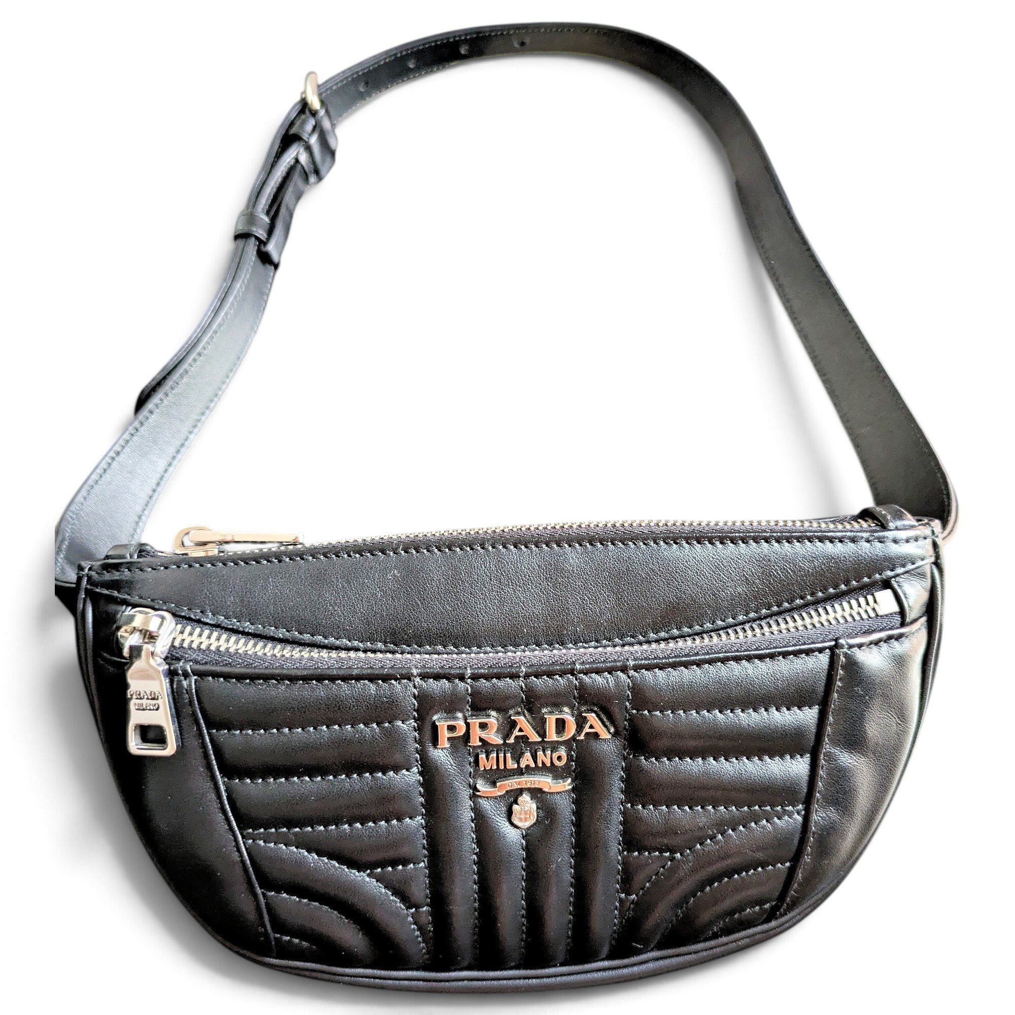 Diagramme leather handbag