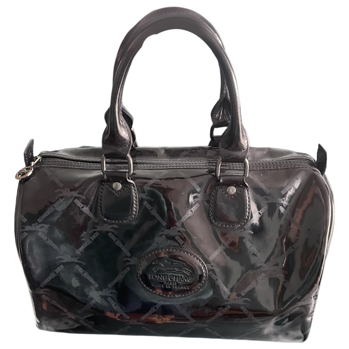 Patent leather handbag