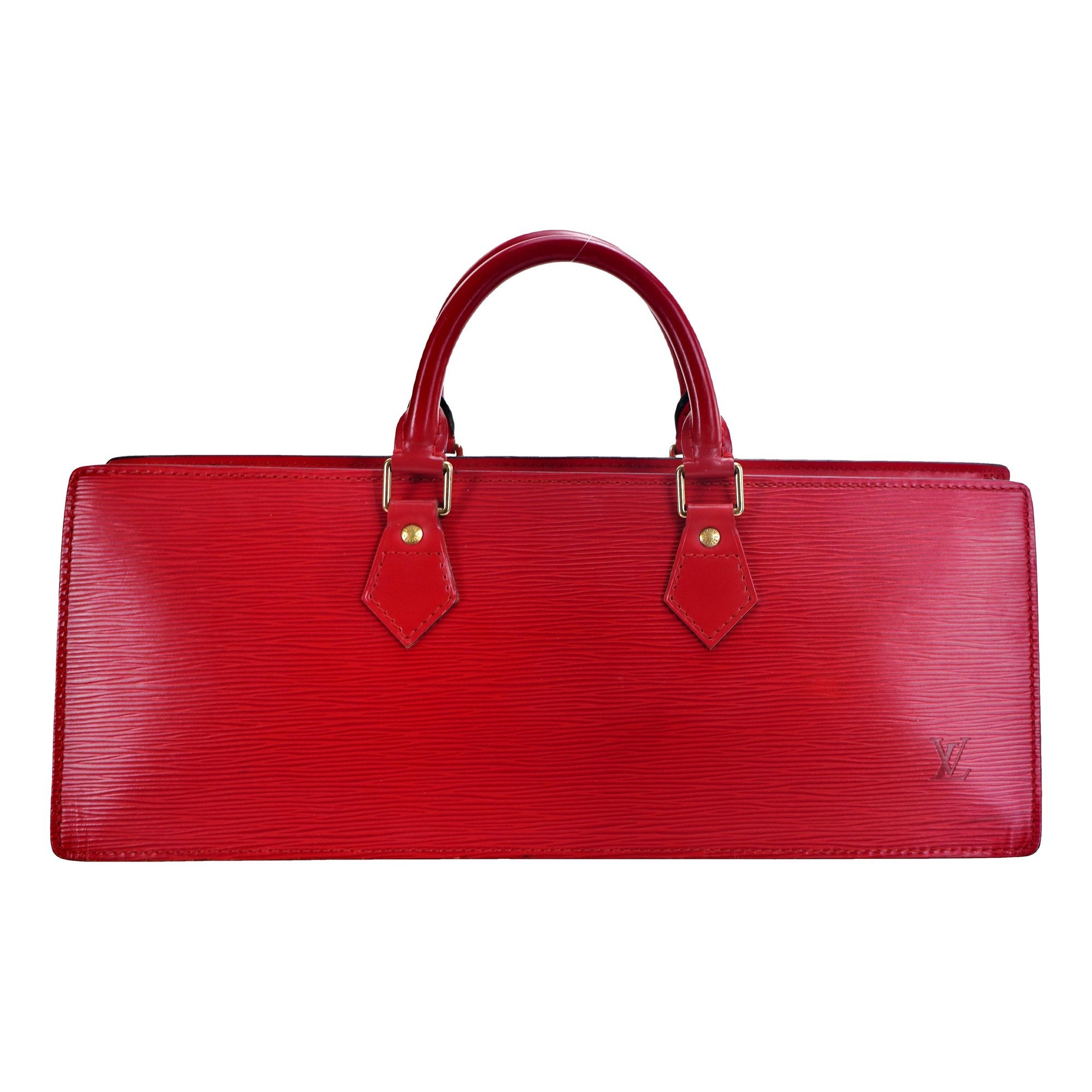 Triangle leather tote