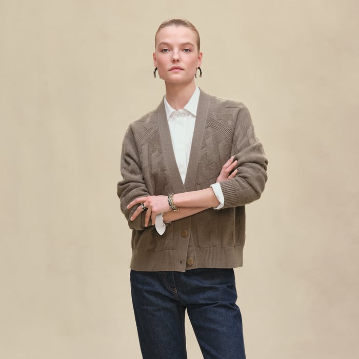 "H" Long-sleeve Cardigan