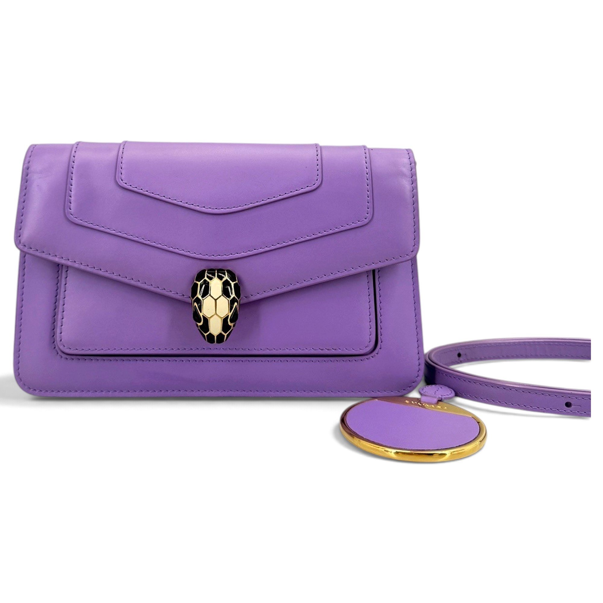 Serpenti leather handbag