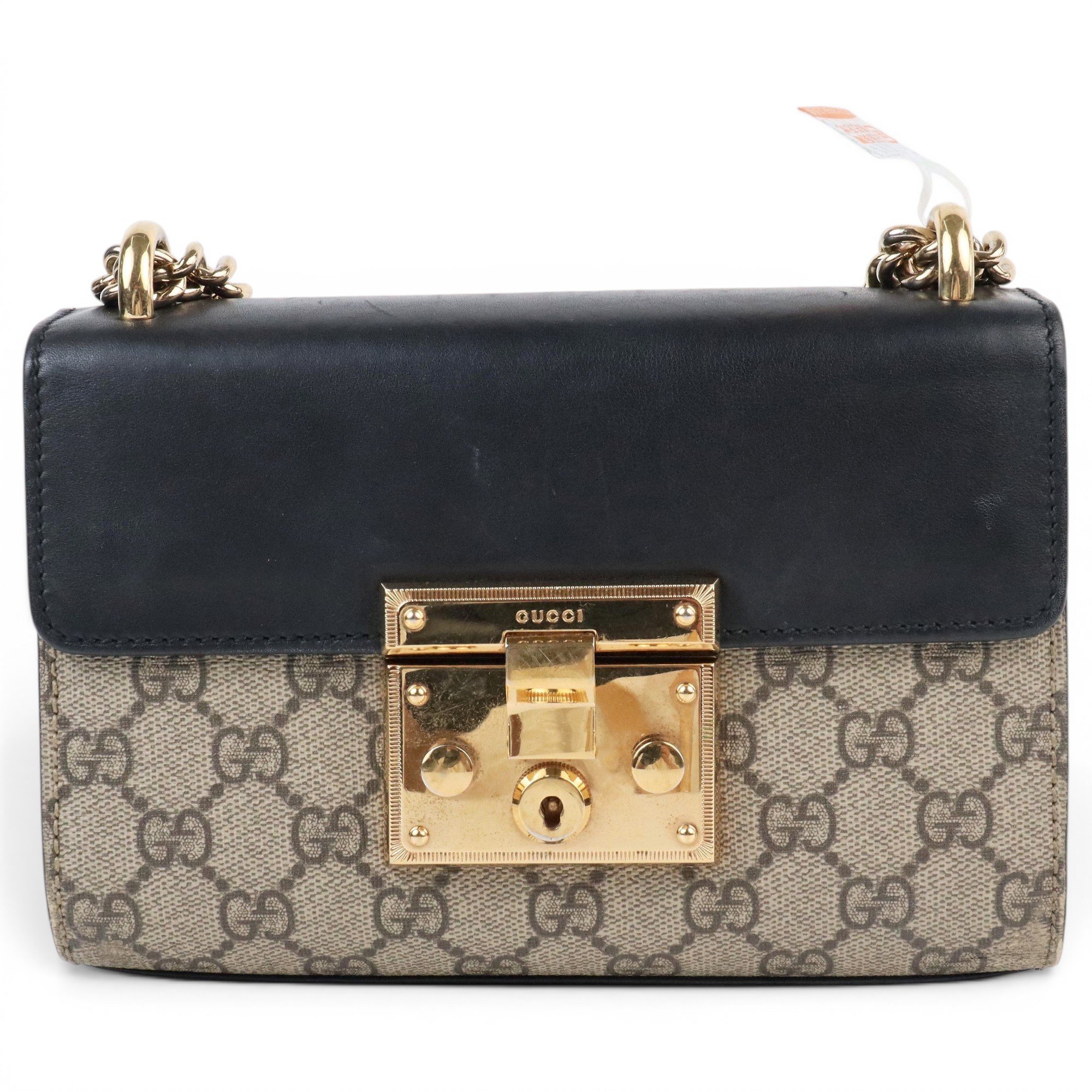Patent leather handbag