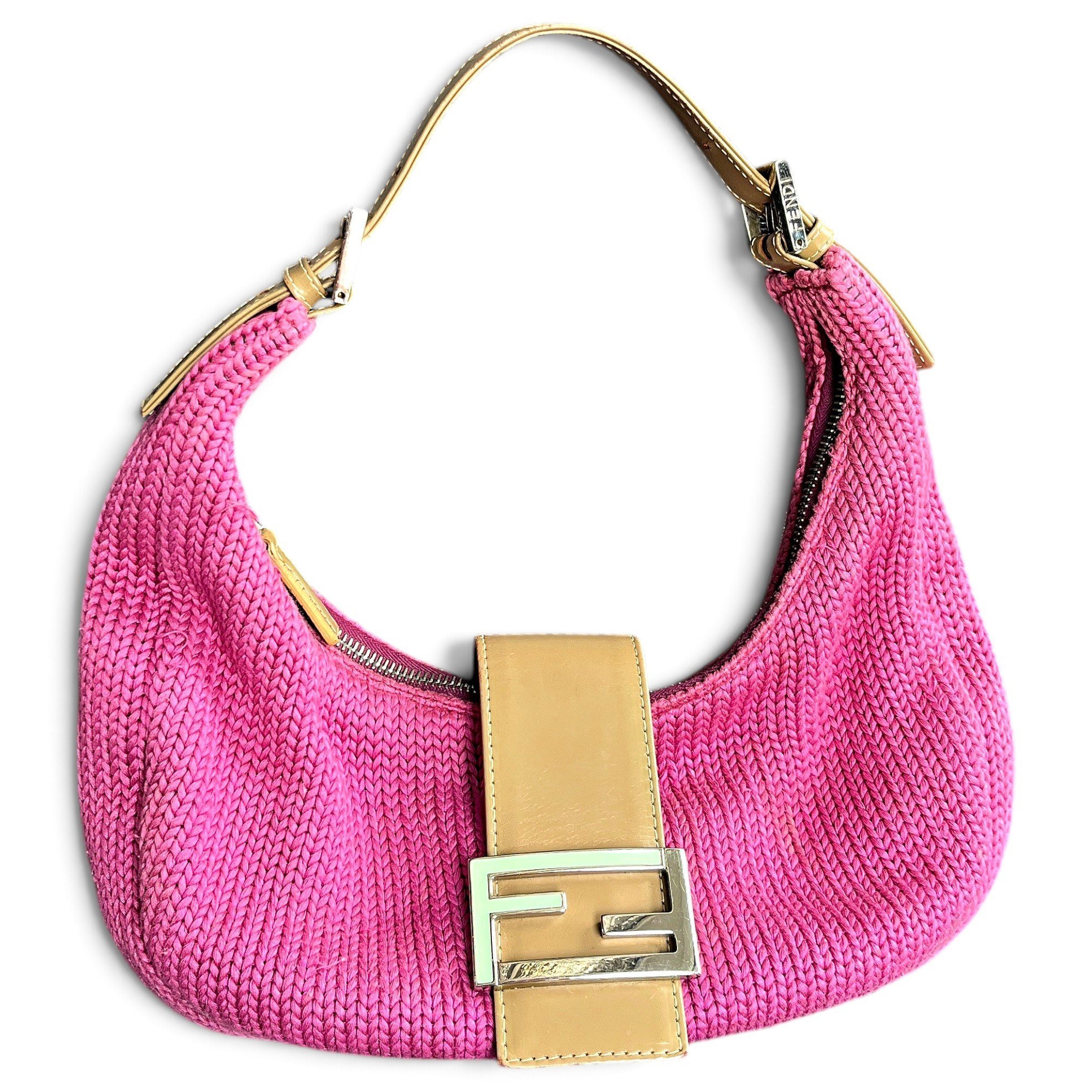 Fendi Croissant Vintage wool handbag