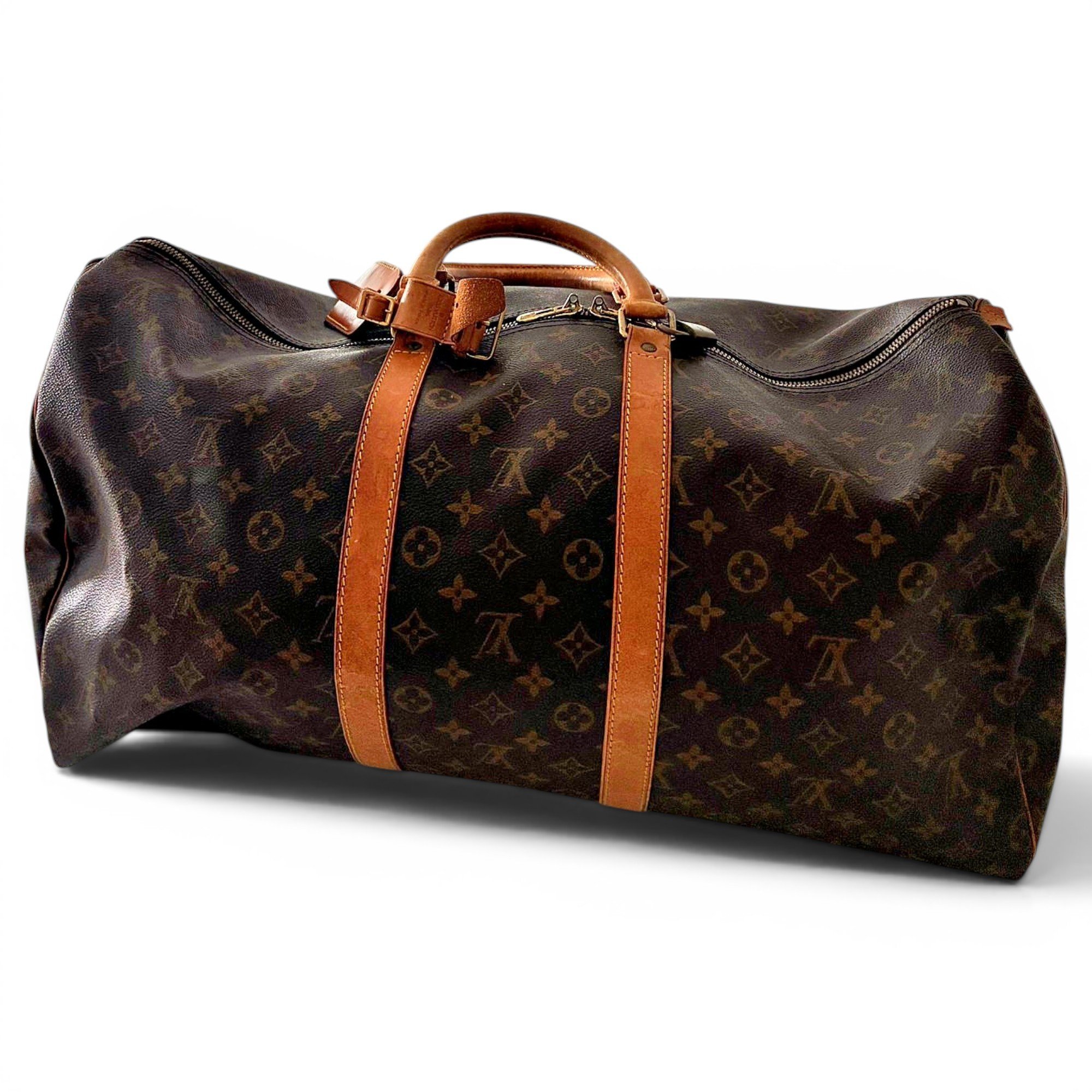 Keepall leather travel bag