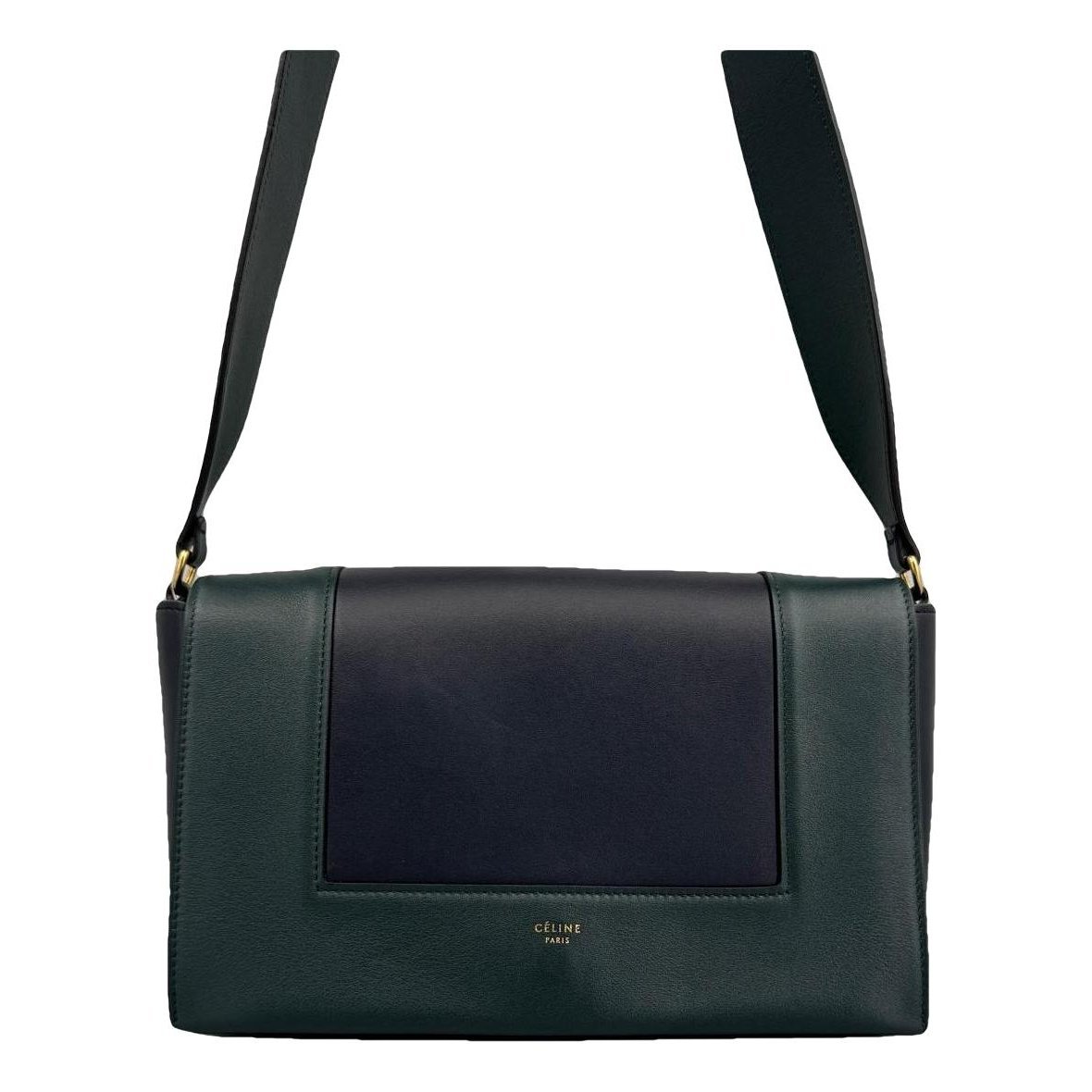Frame leather handbag