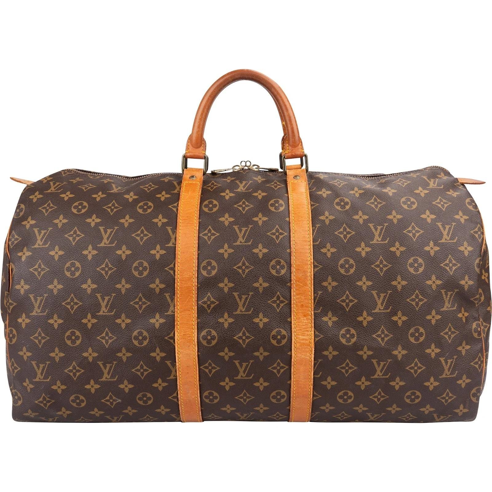 Keepall leather travel bag