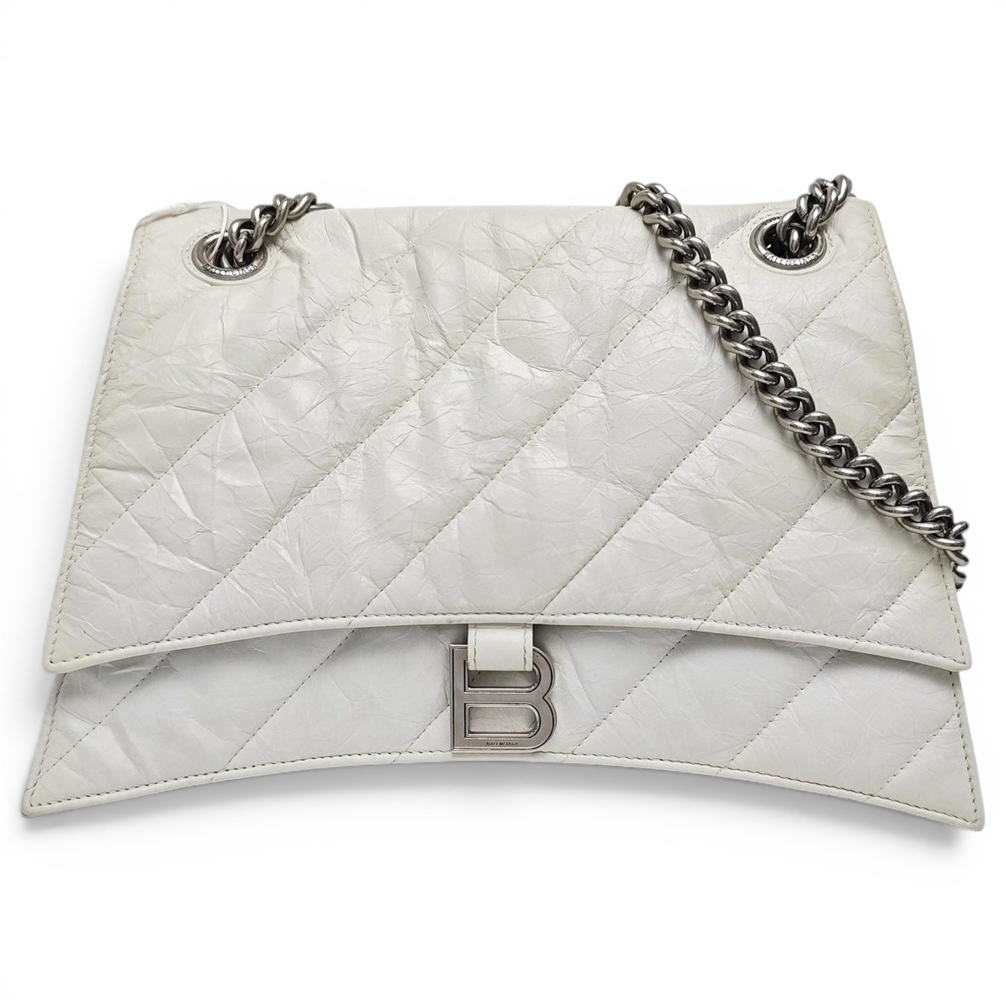 Crush leather handbag