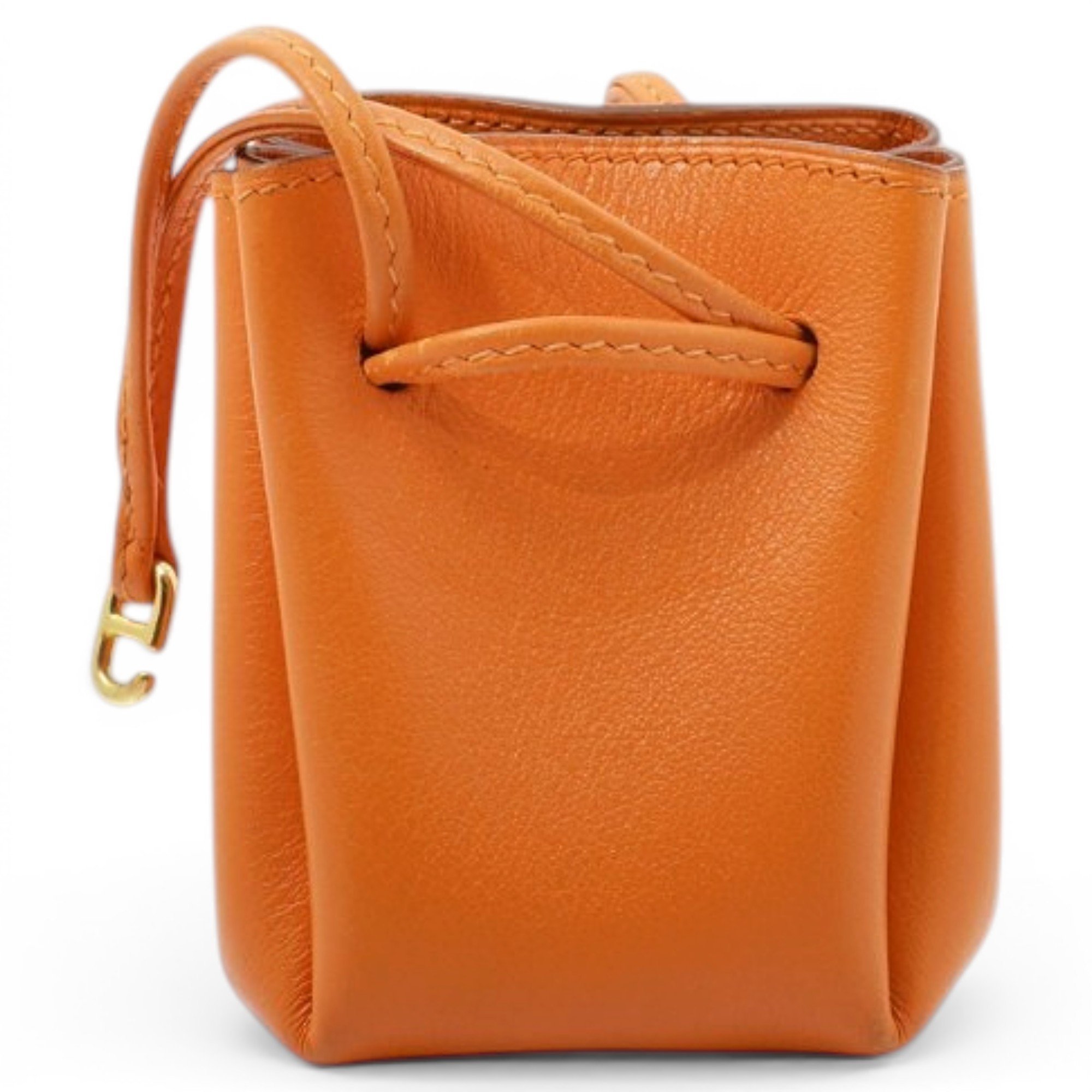 Hermes Vespa Handbag Orange Vache Leather