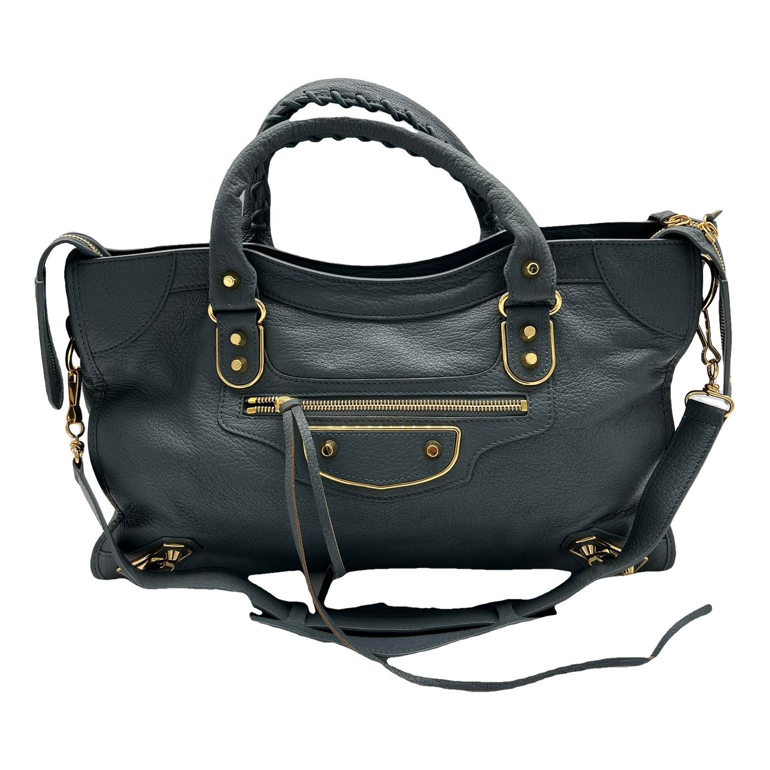 Classic Metalic leather handbag