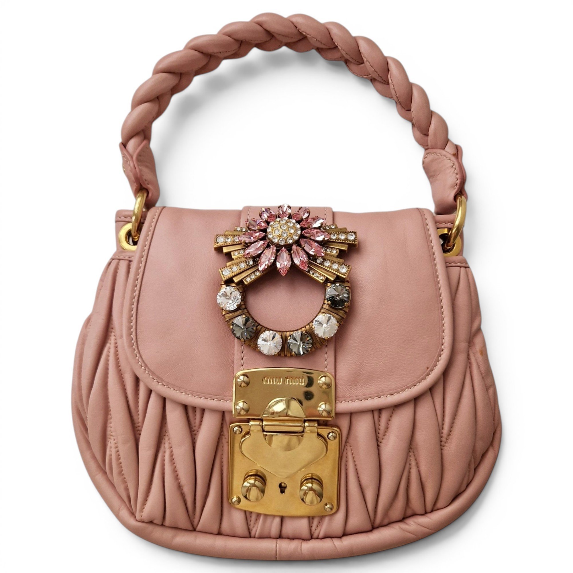 Matelassé leather handbag