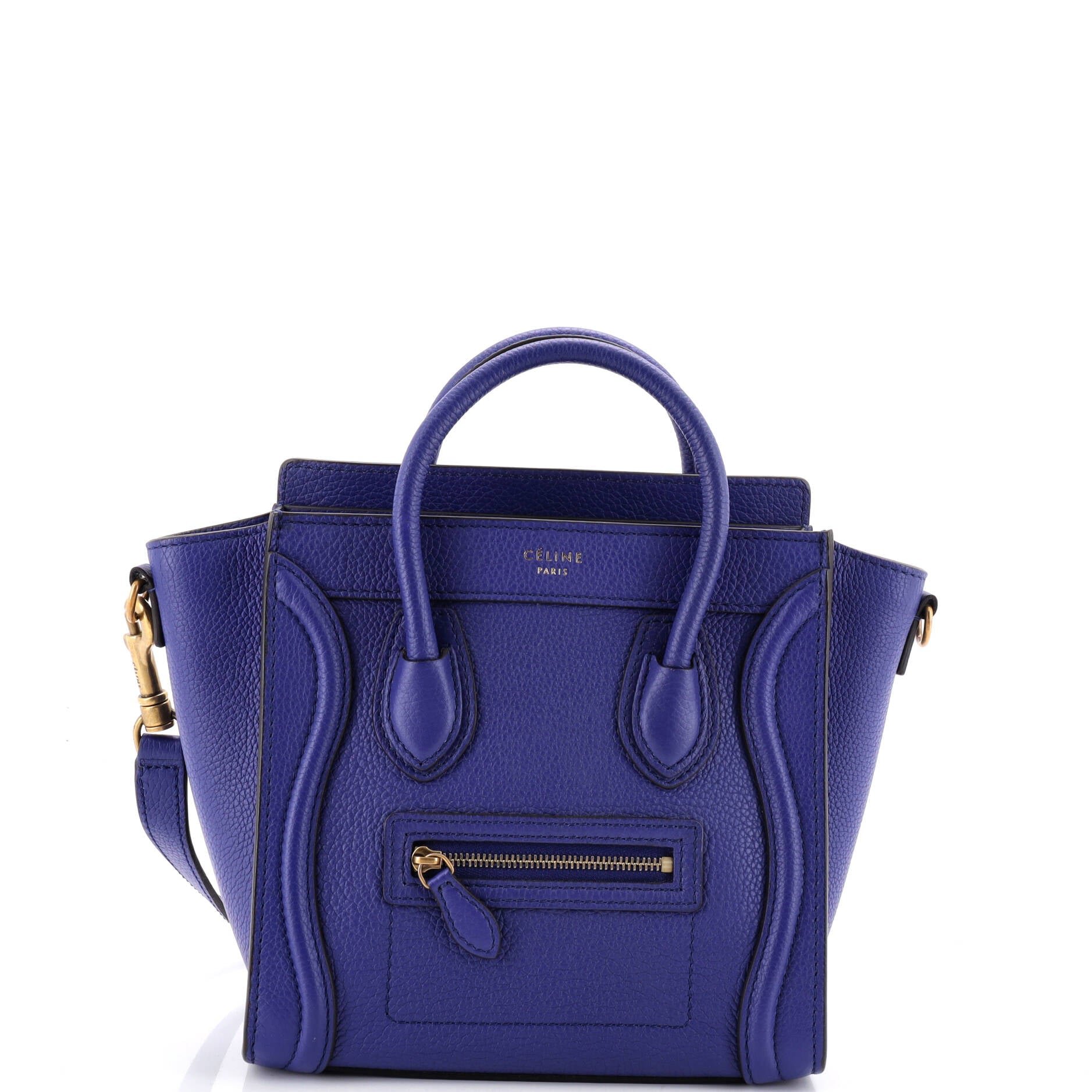 Celine Luggage Bag Grainy Leather Nano