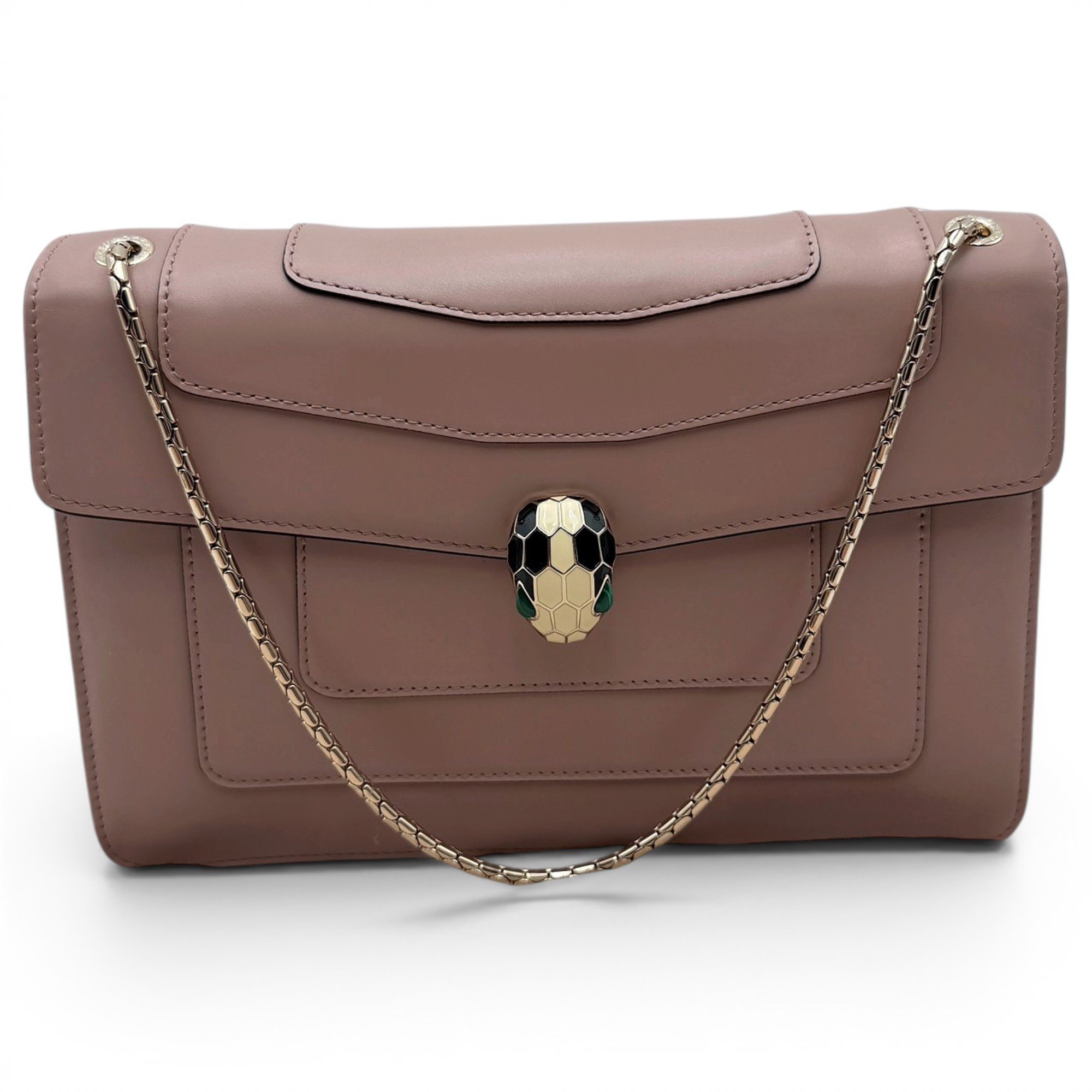 Serpenti leather handbag