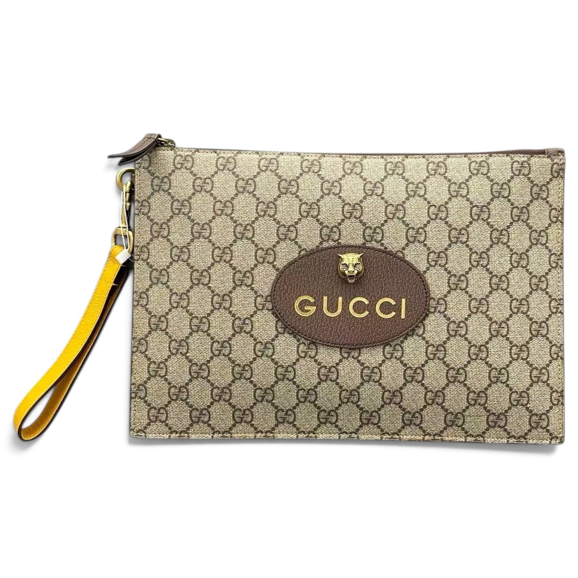 Ophidia leather clutch bag