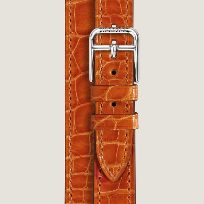 Orange Cape Cod Small Model 31 MM Double Tour Watch Strap