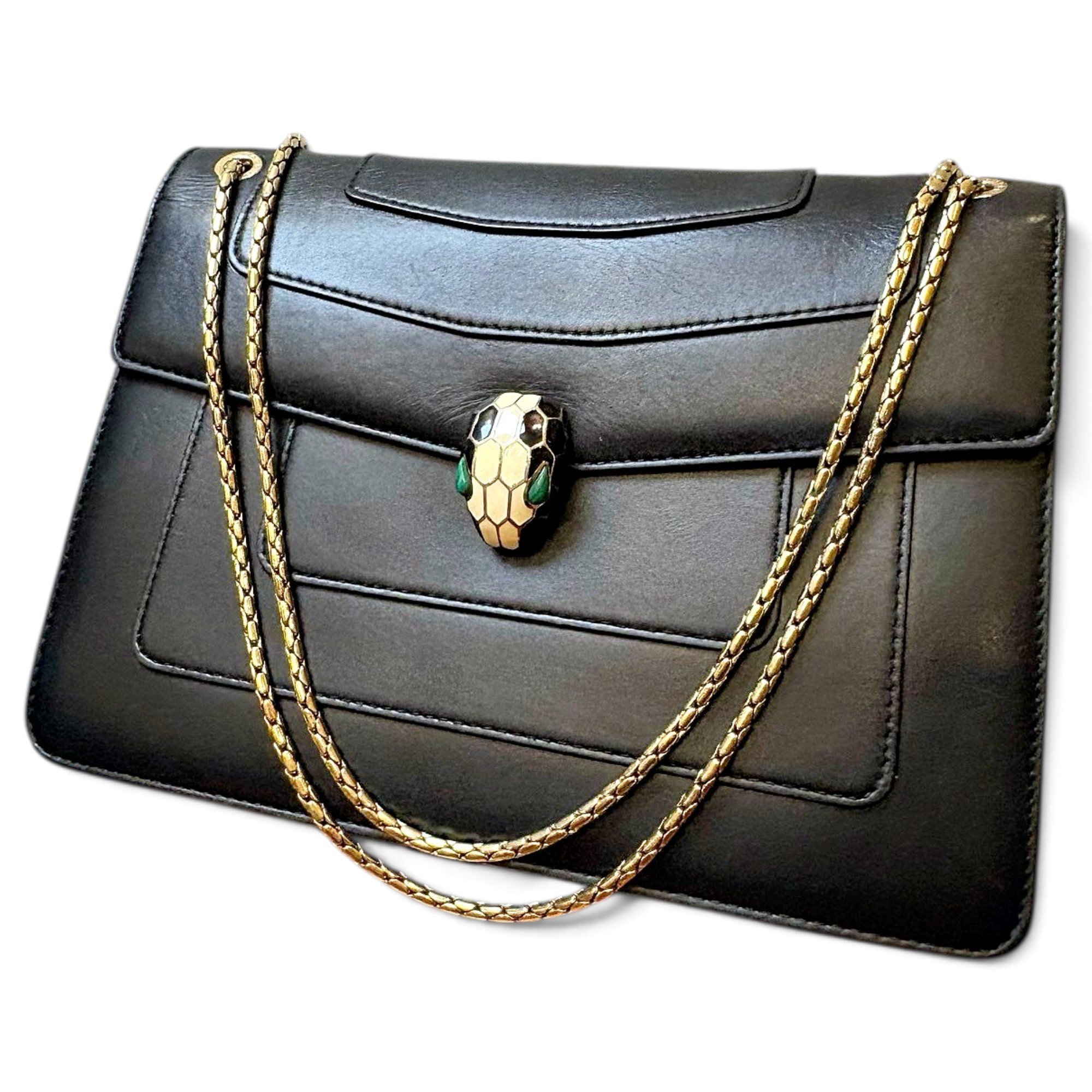 Serpenti leather handbag