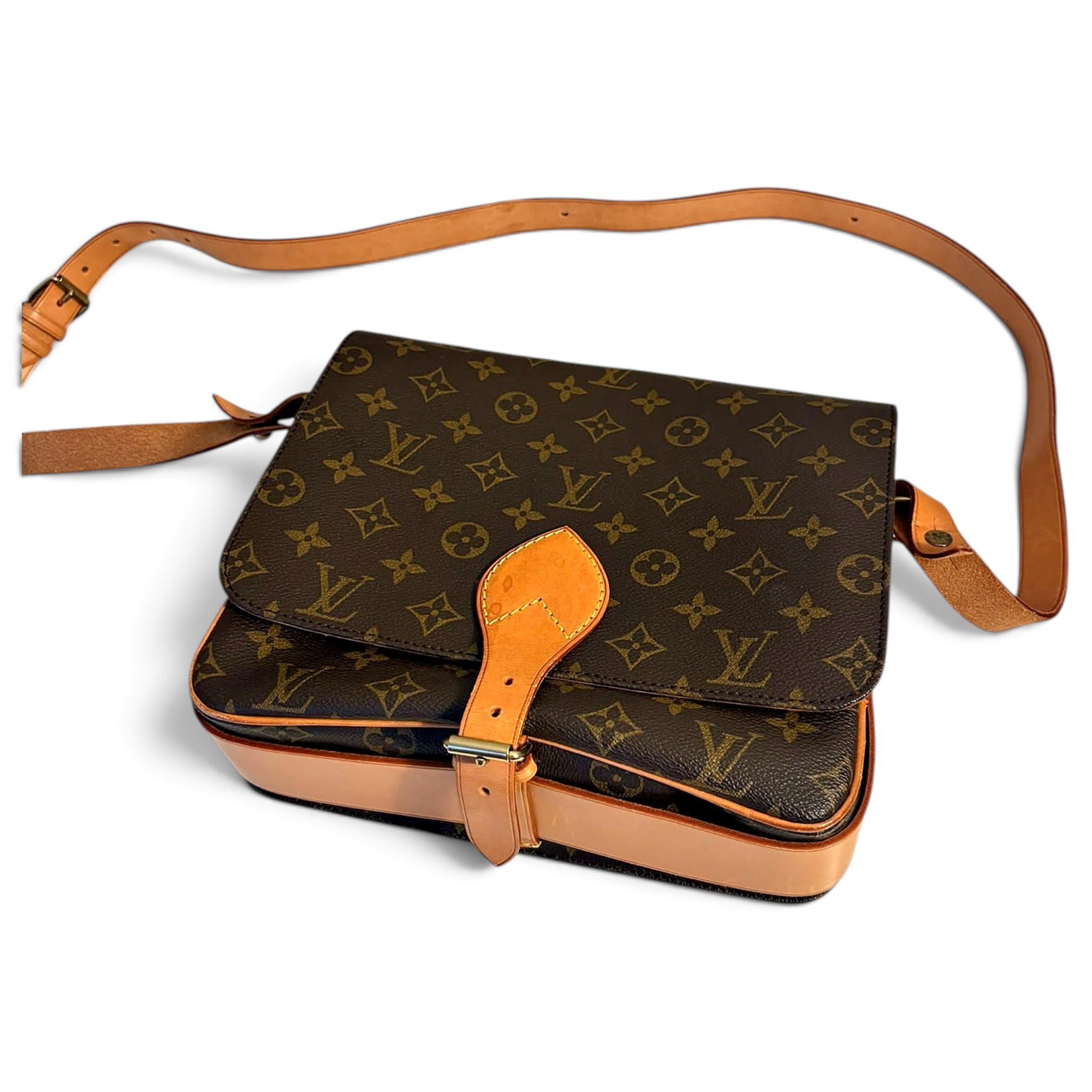 Cartouchière leather crossbody bag
