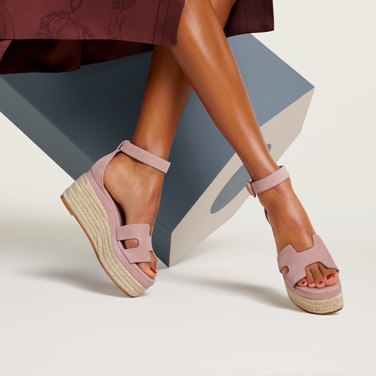 Rose Aquarelle Elda Espadrille