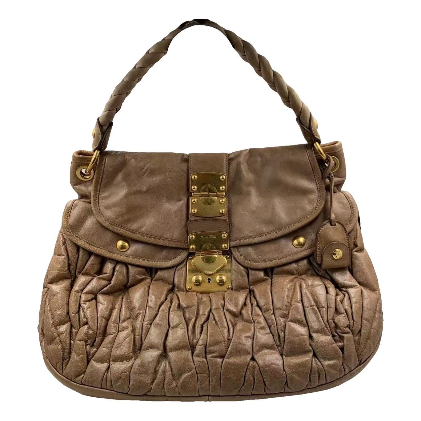 Coffer leather handbag