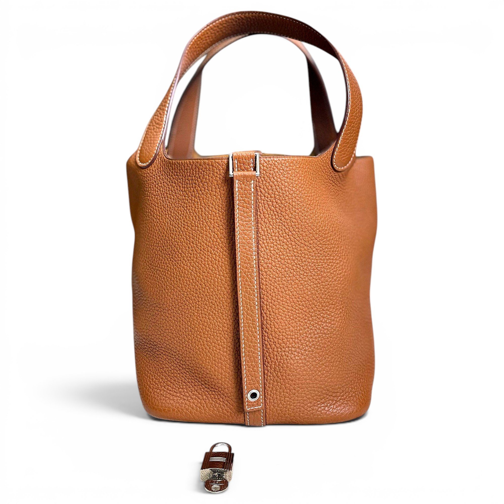 Picotin leather tote