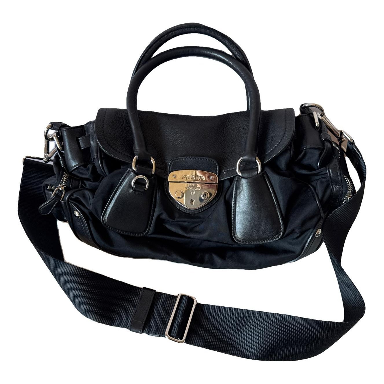 Cargo leather crossbody bag