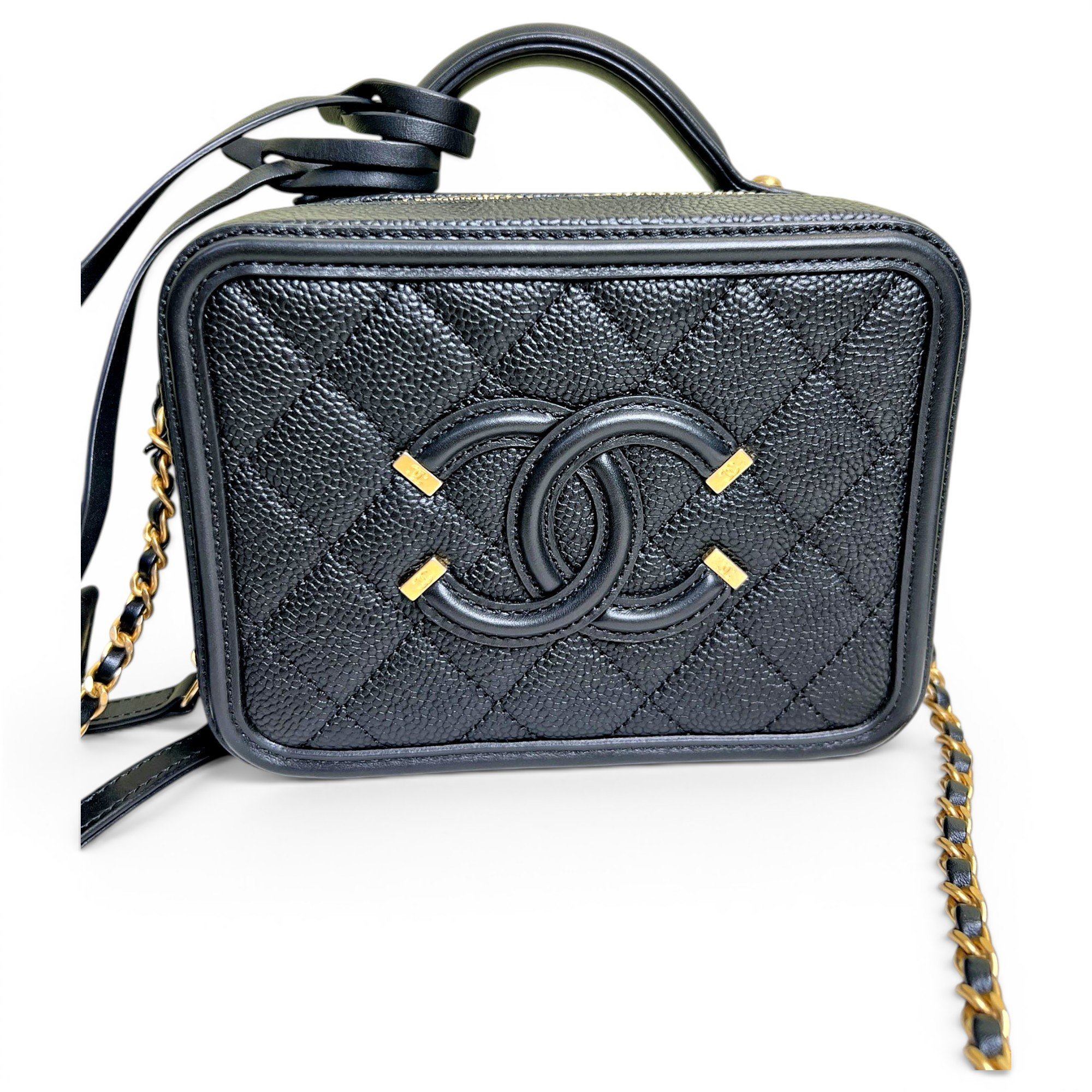 Vanity leather handbag