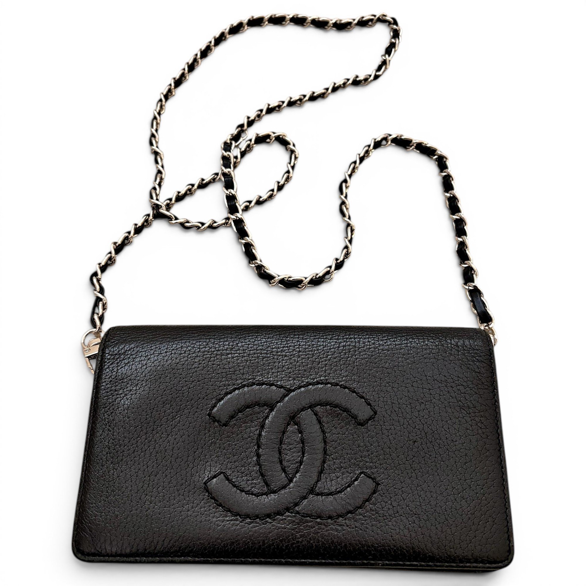Chanel Wallet On Chain Double C leather crossbody bag