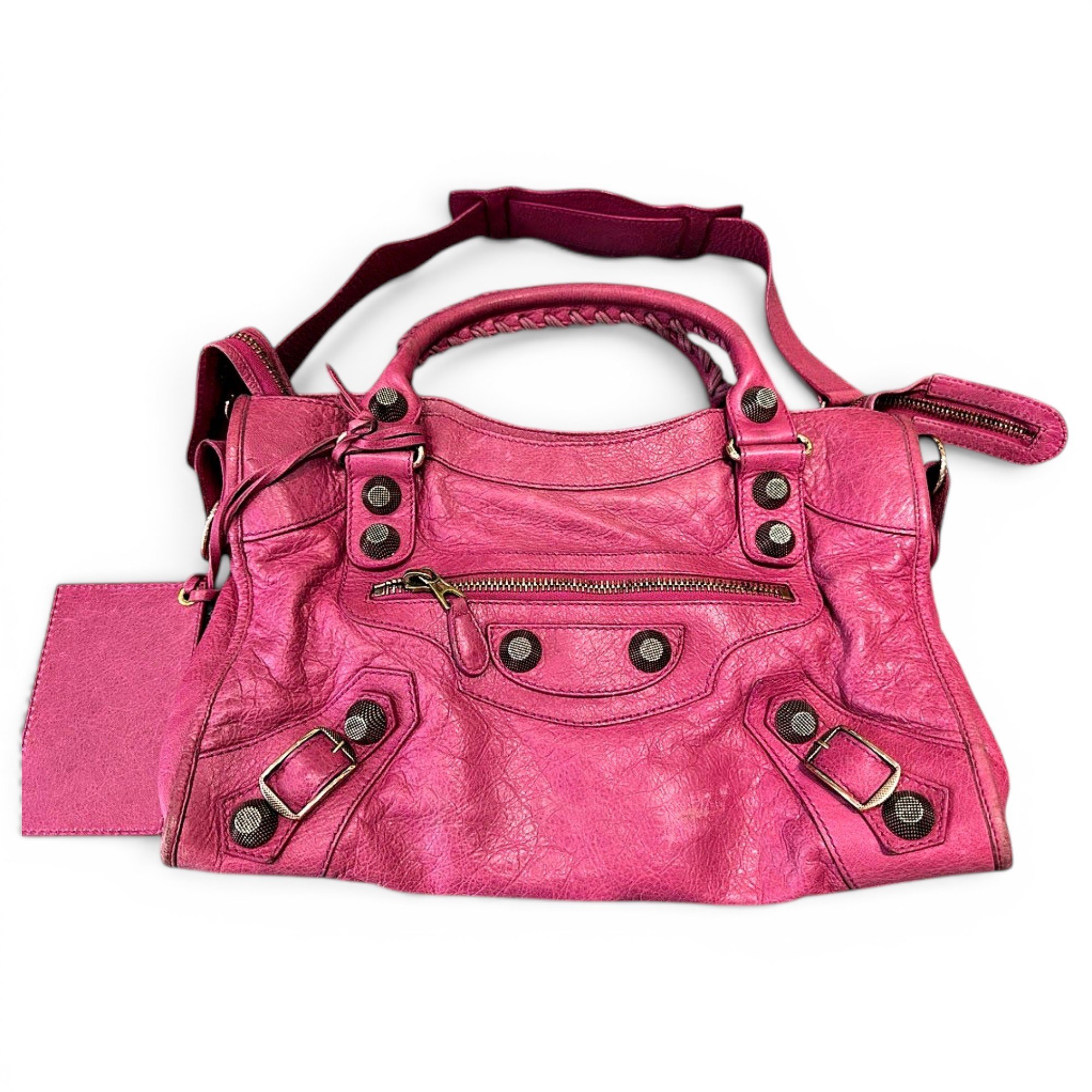 City leather handbag
