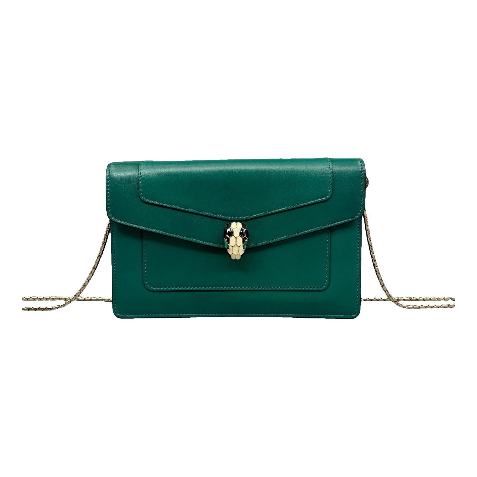 Serpenti leather handbag
