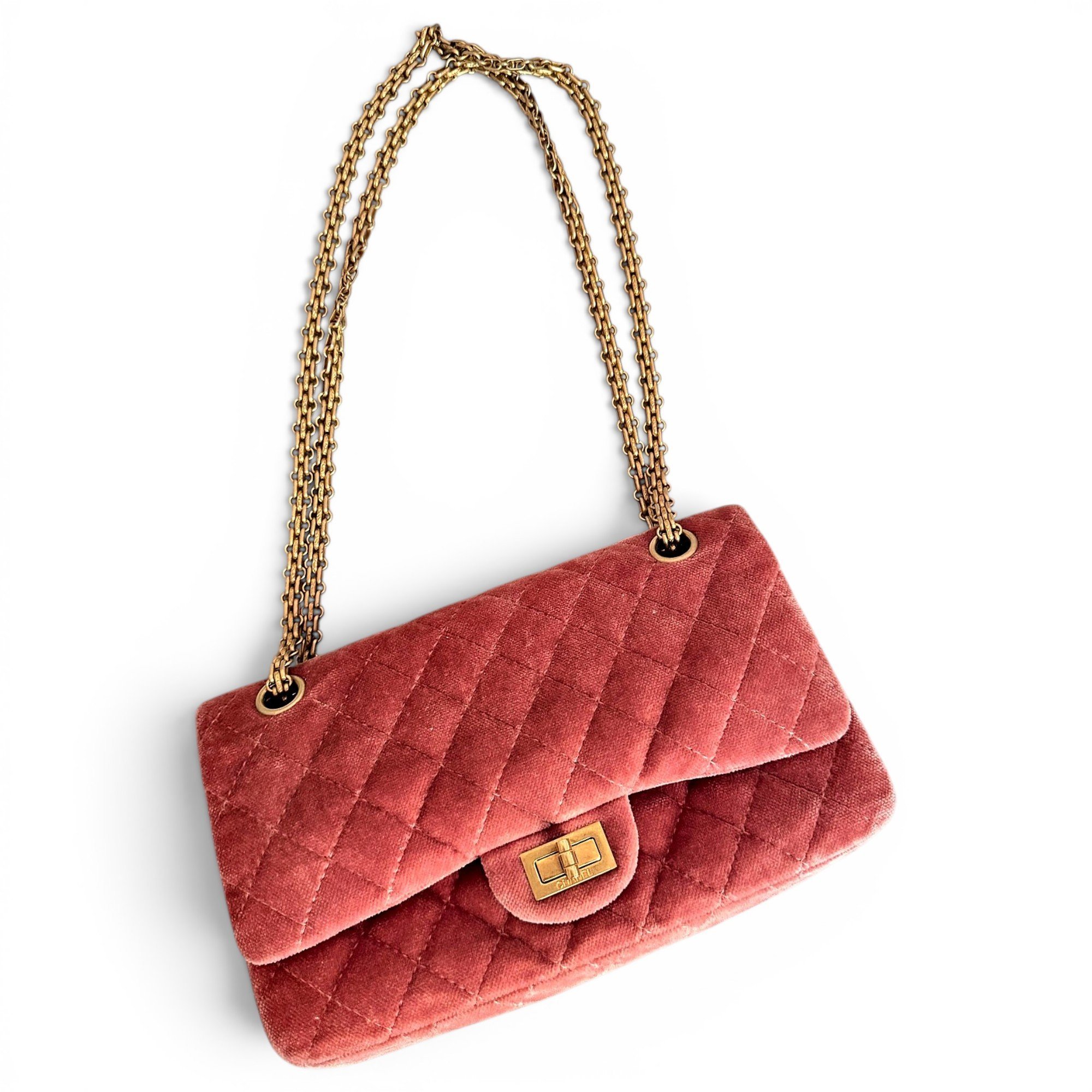 2.55 velvet handbag