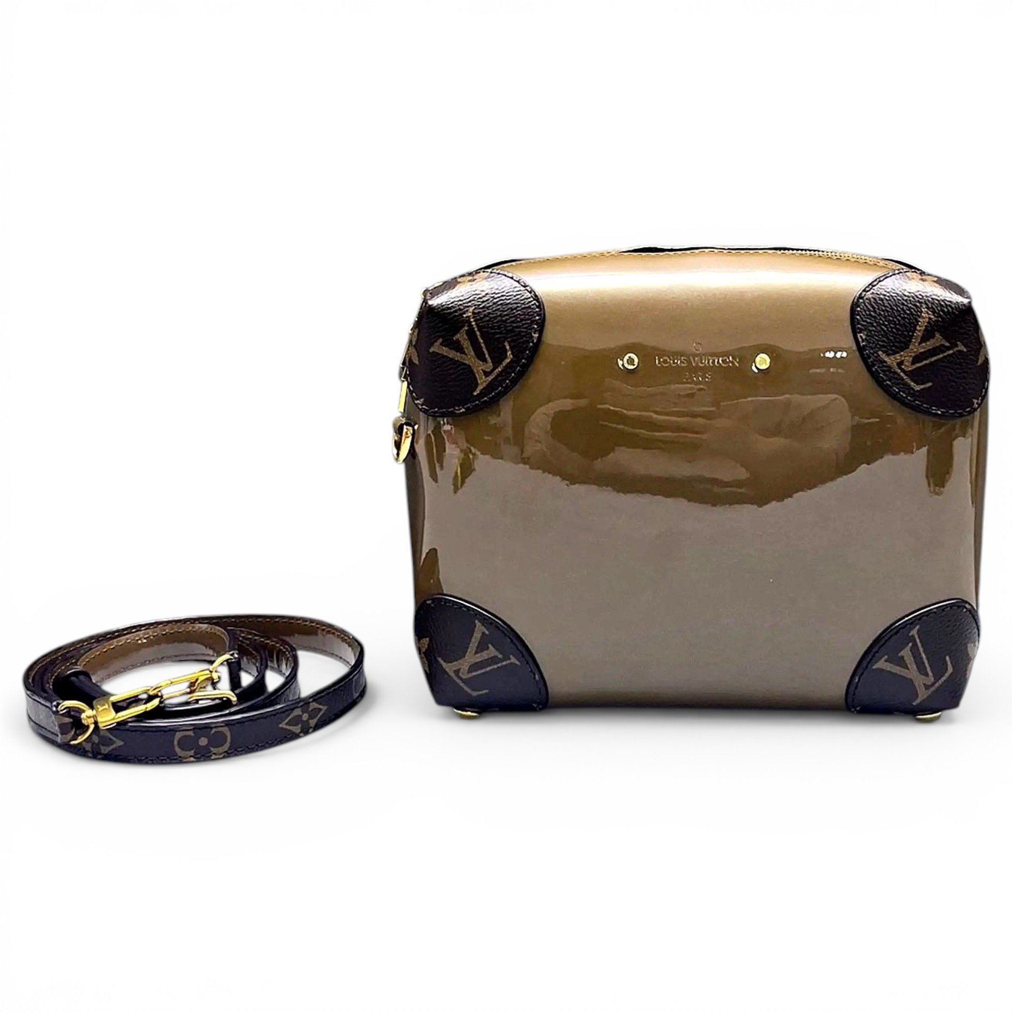 Patent leather handbag