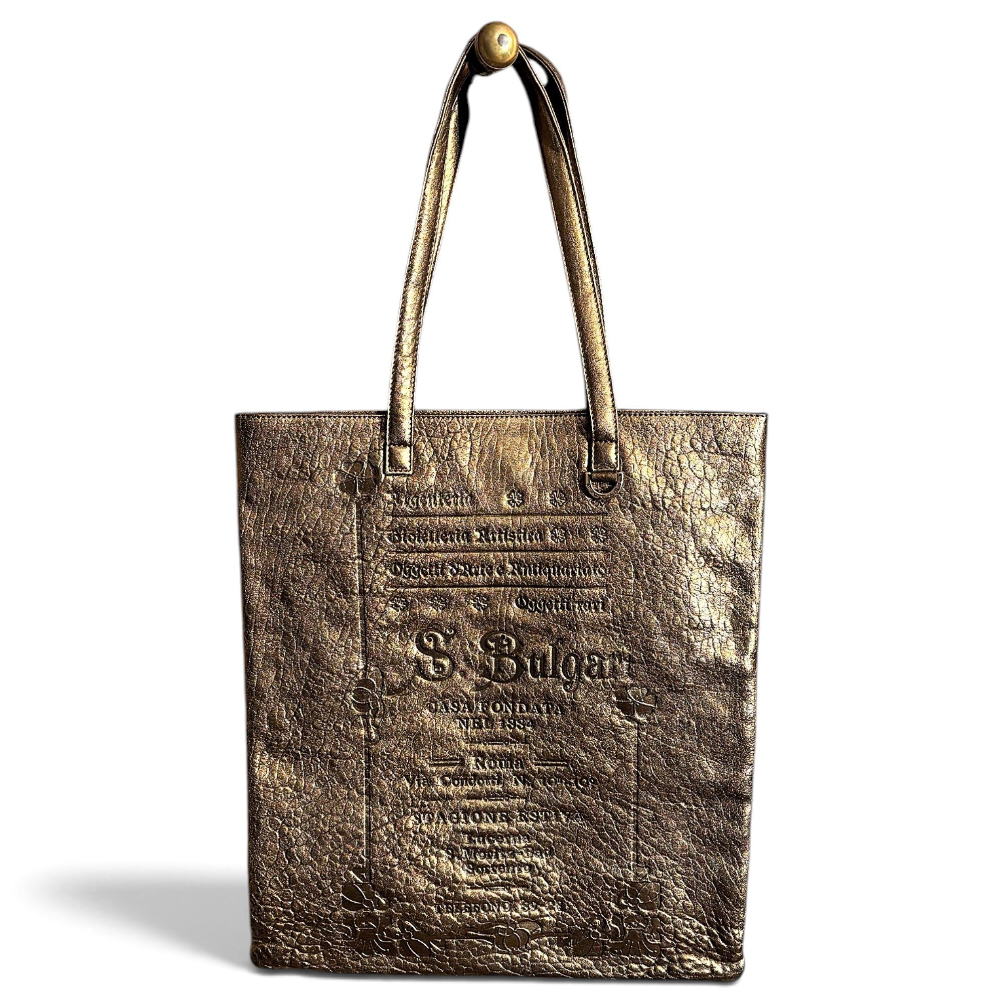 Bulgari leather tote