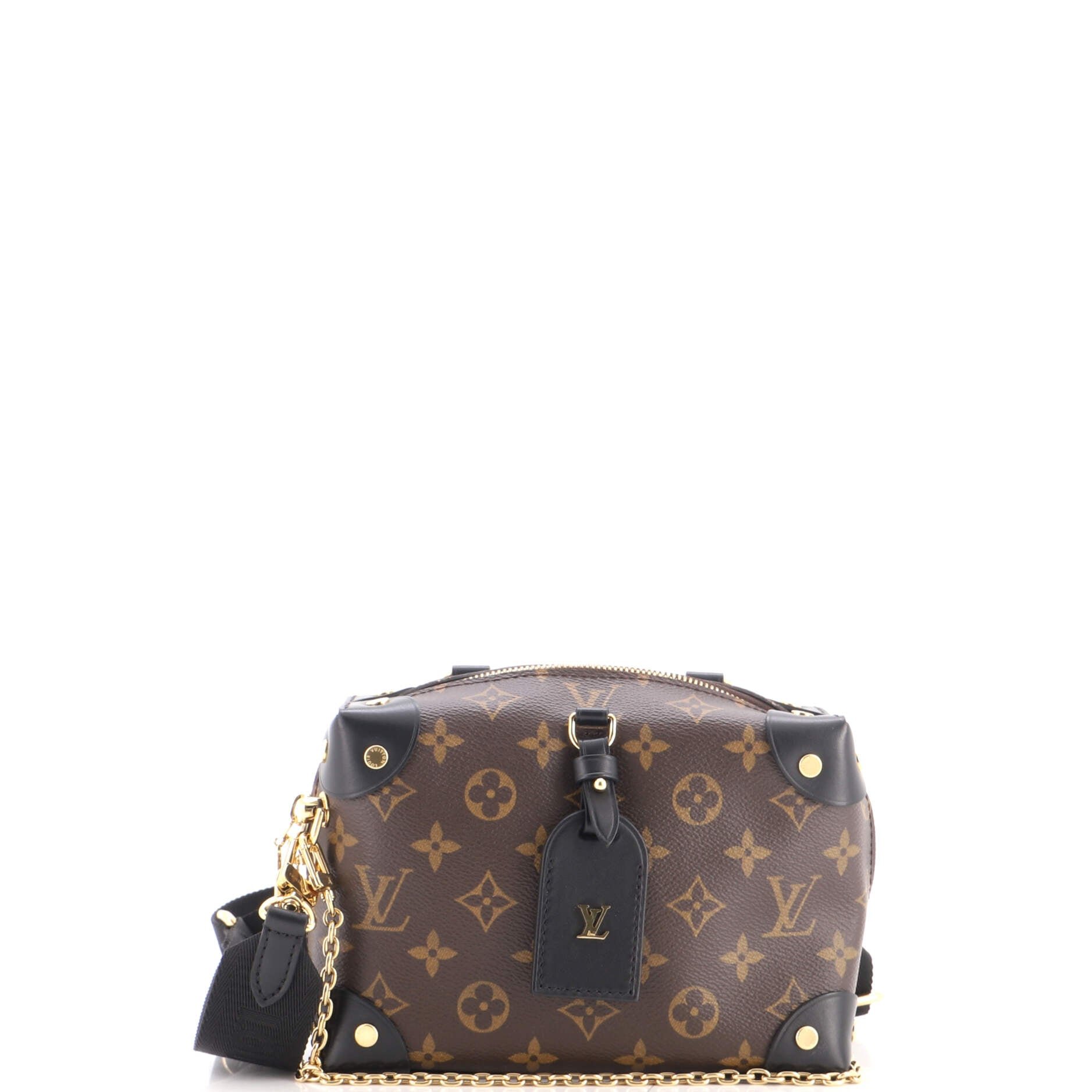 Petite Malle Souple Handbag Monogram Canvas with Leather