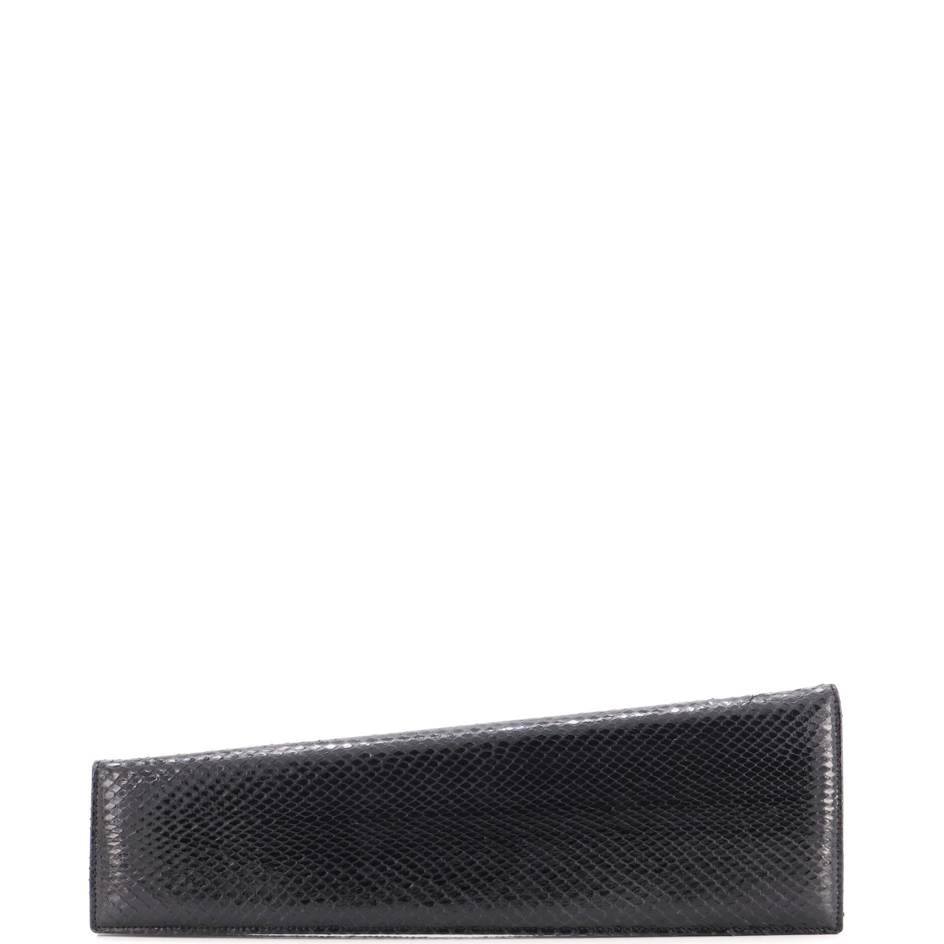 Christian Louboutin Newspaper Clutch Python