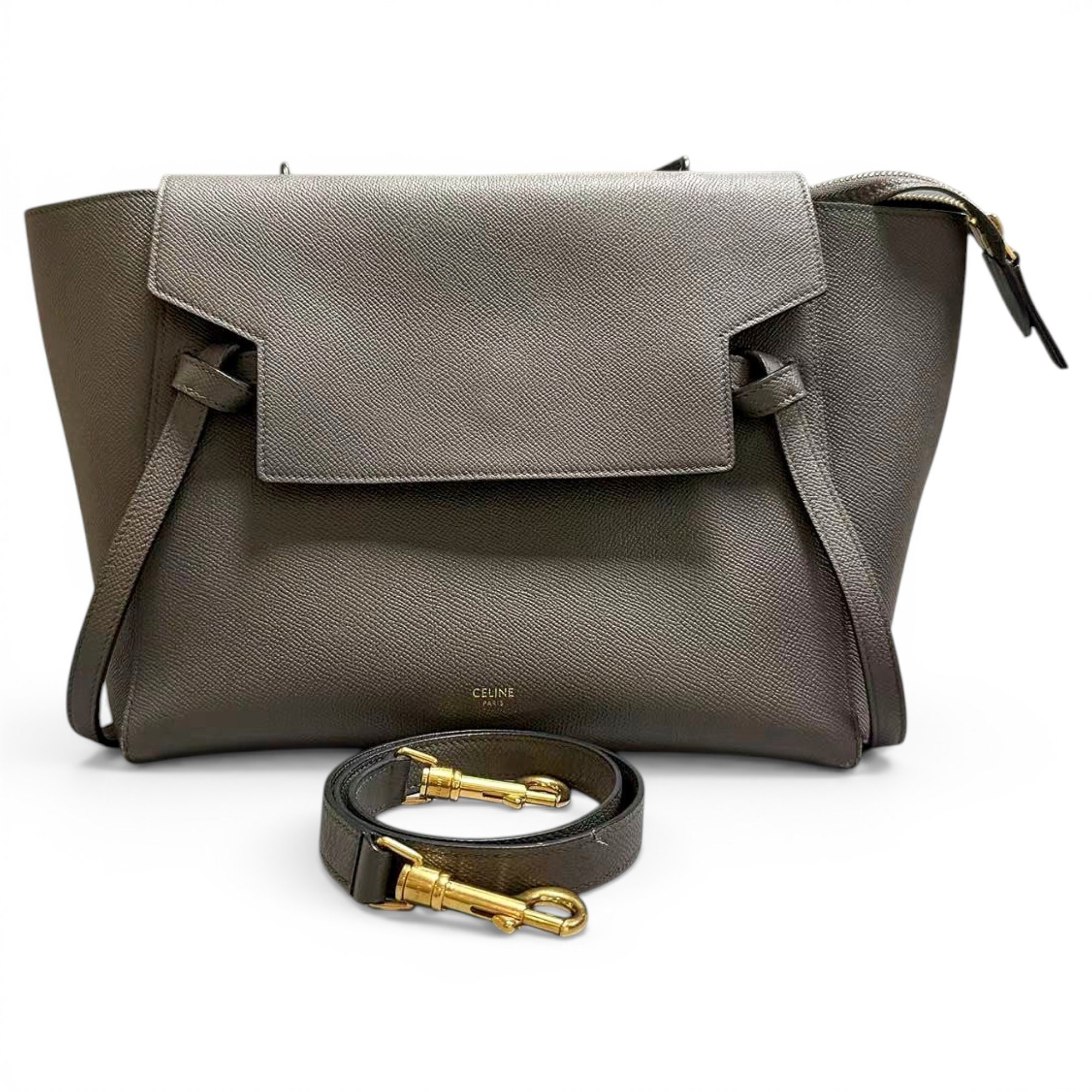 Belt leather handbag