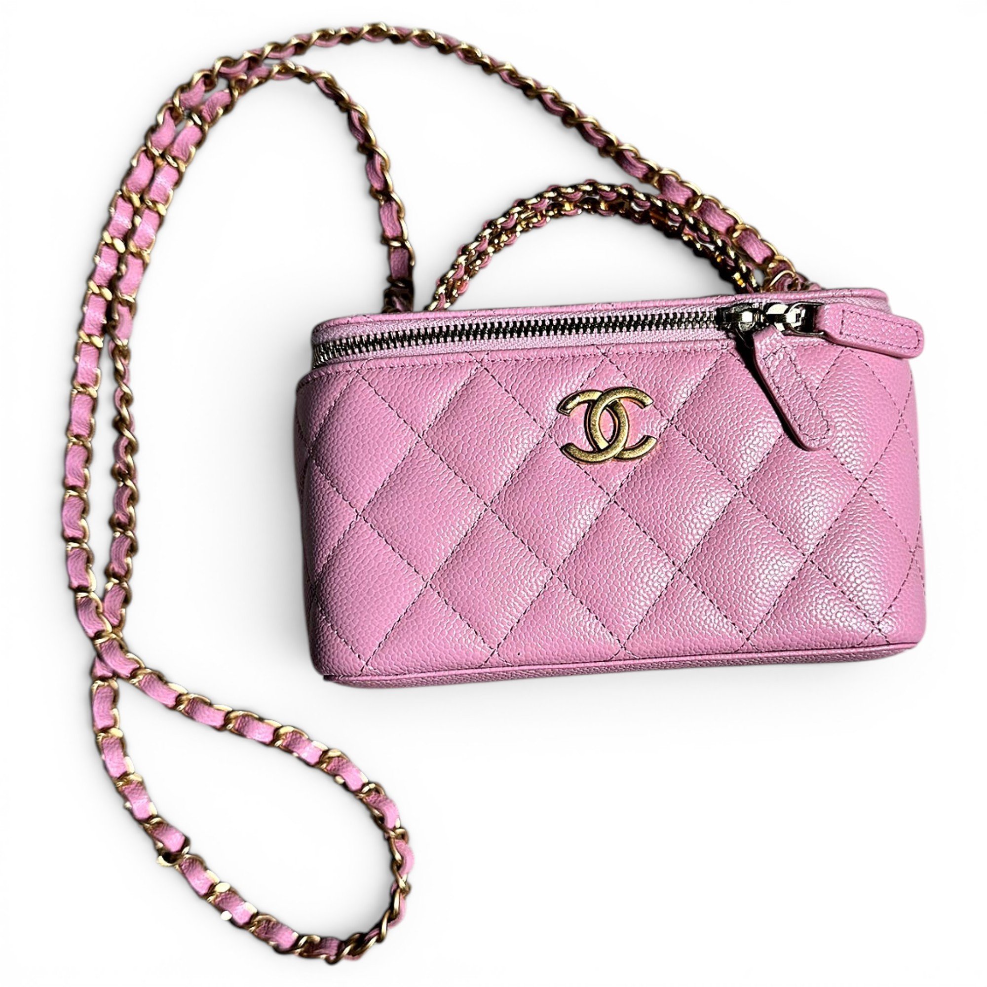 Vanity leather handbag