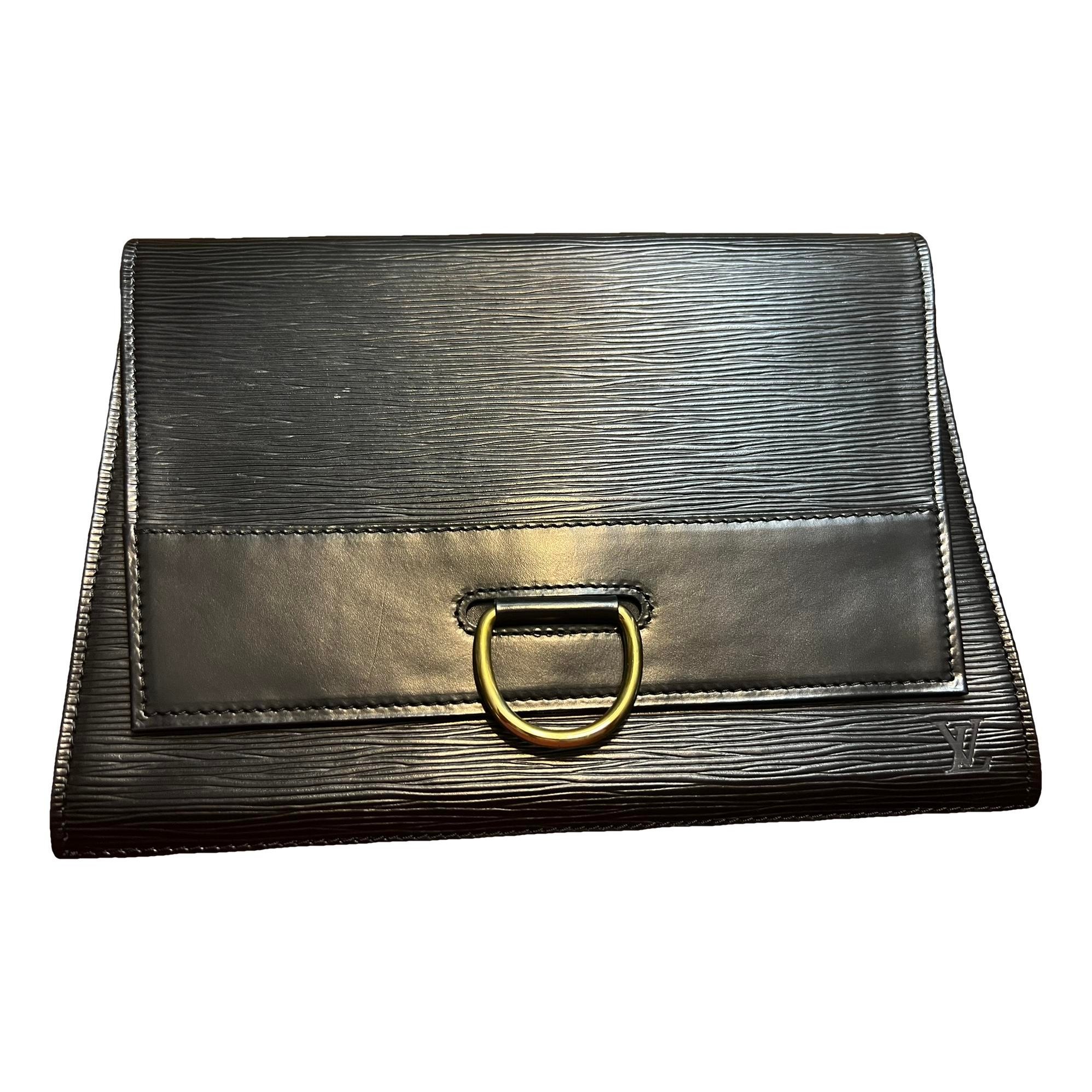 Leather clutch bag