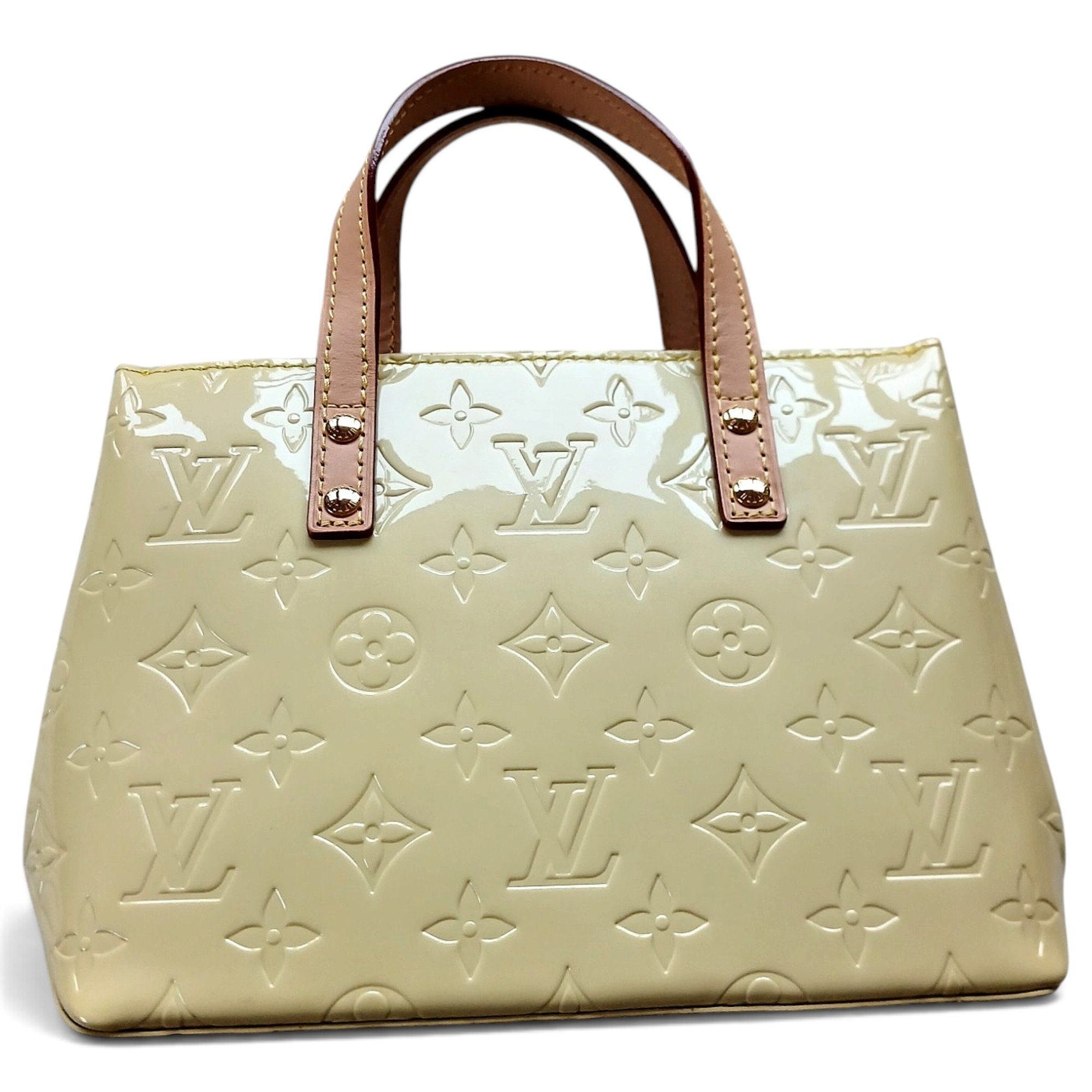 Reade patent leather handbag