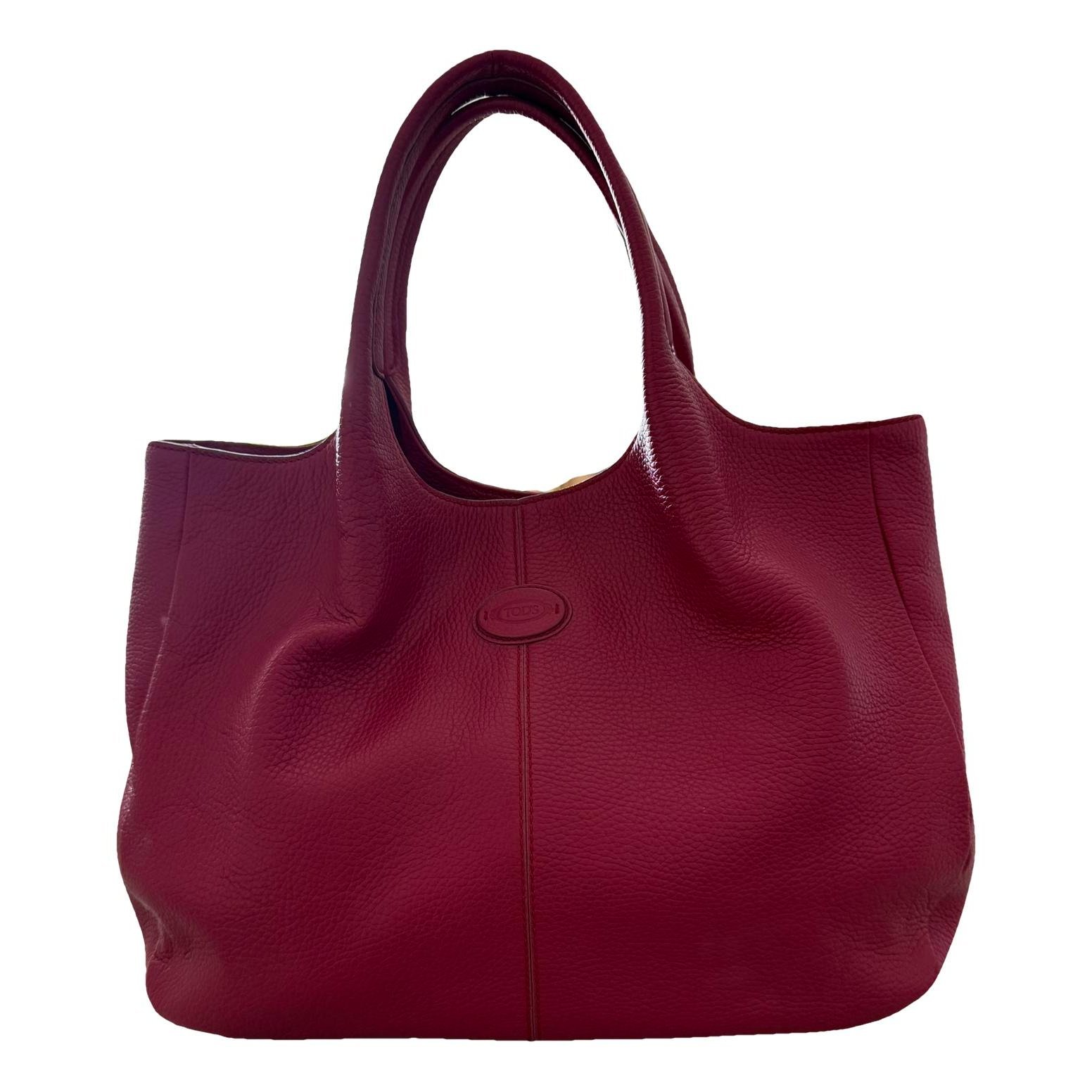 Shopping Media leather handbag