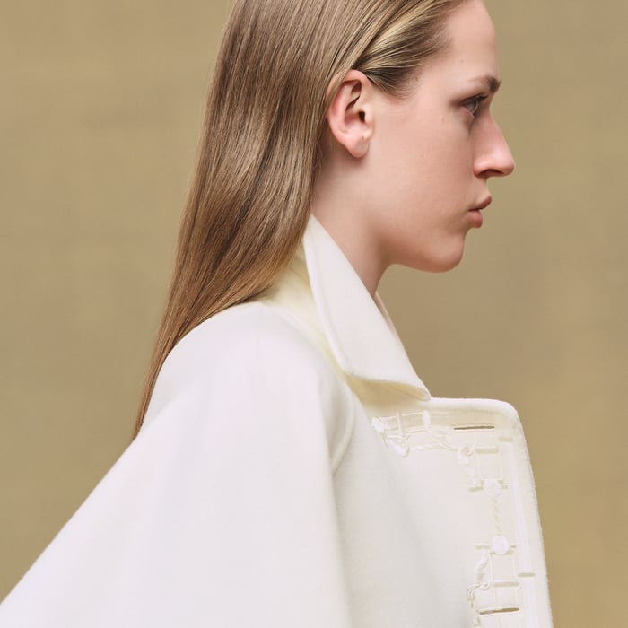 Blanc Naturel Cashmere Embroidered Jacket
