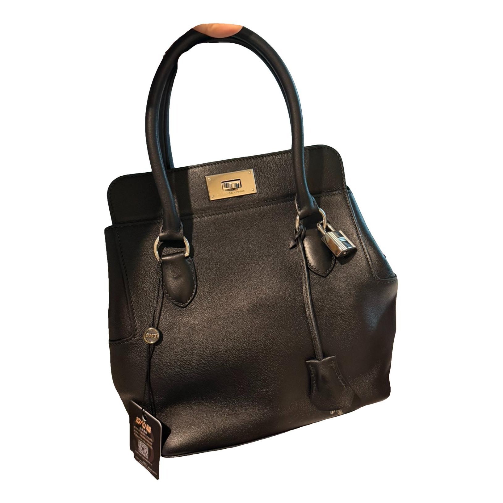 Toolbox leather handbag