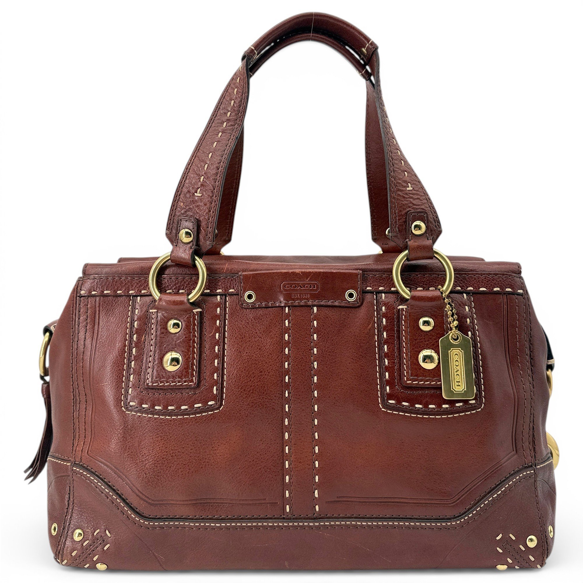 Signature Sufflette leather satchel