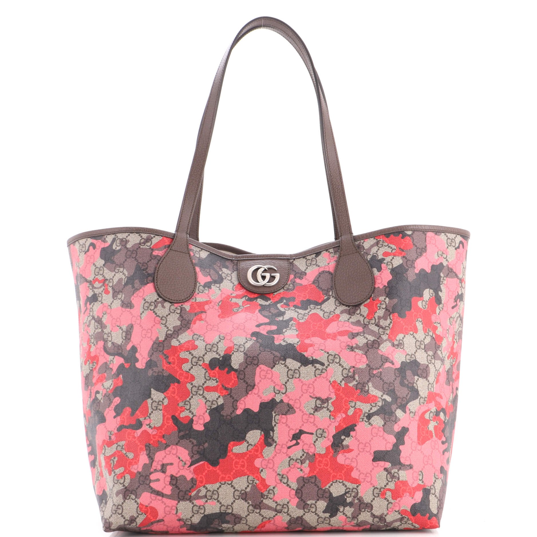 GG Open Tote GG Camouflage Coated Canvas Large