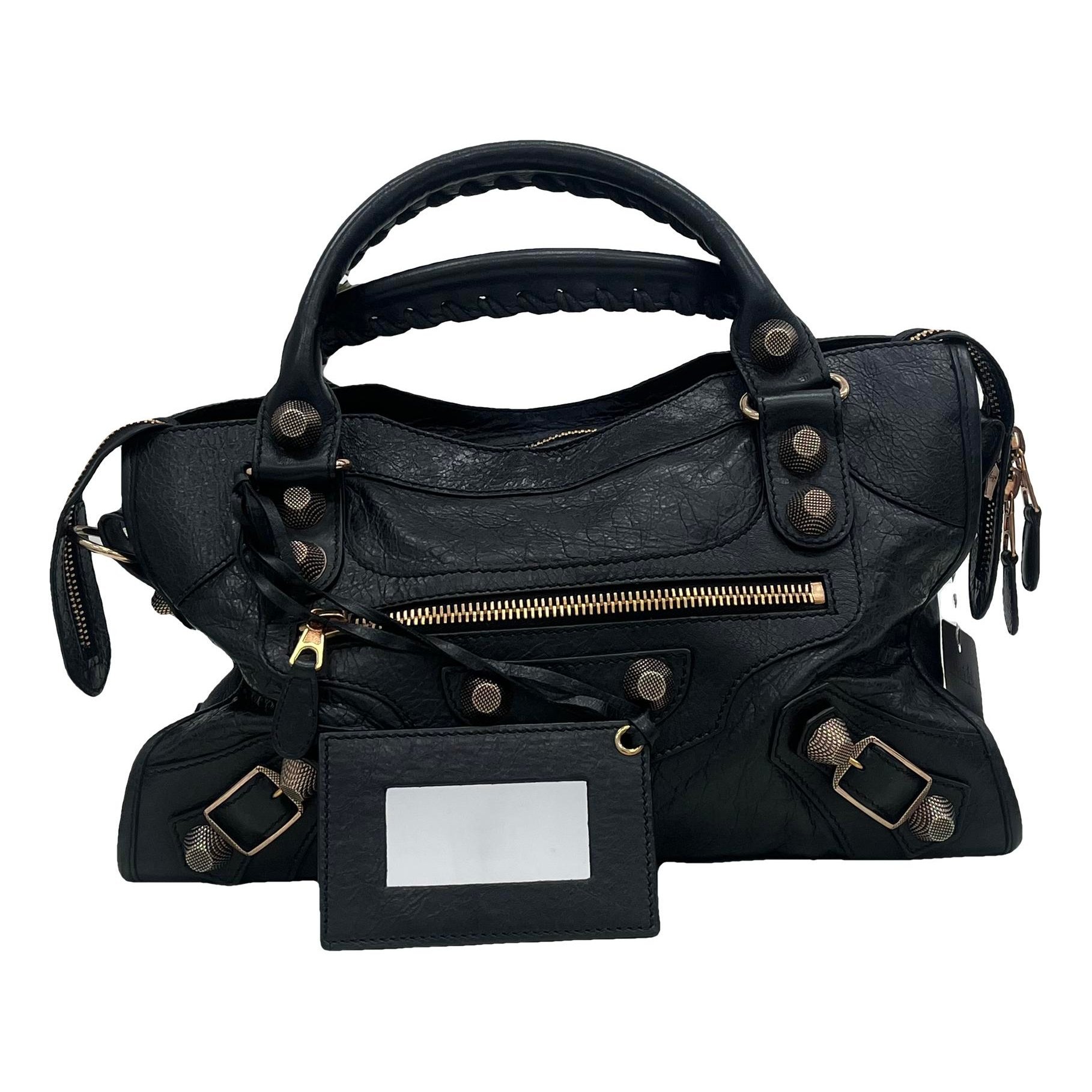 City leather handbag