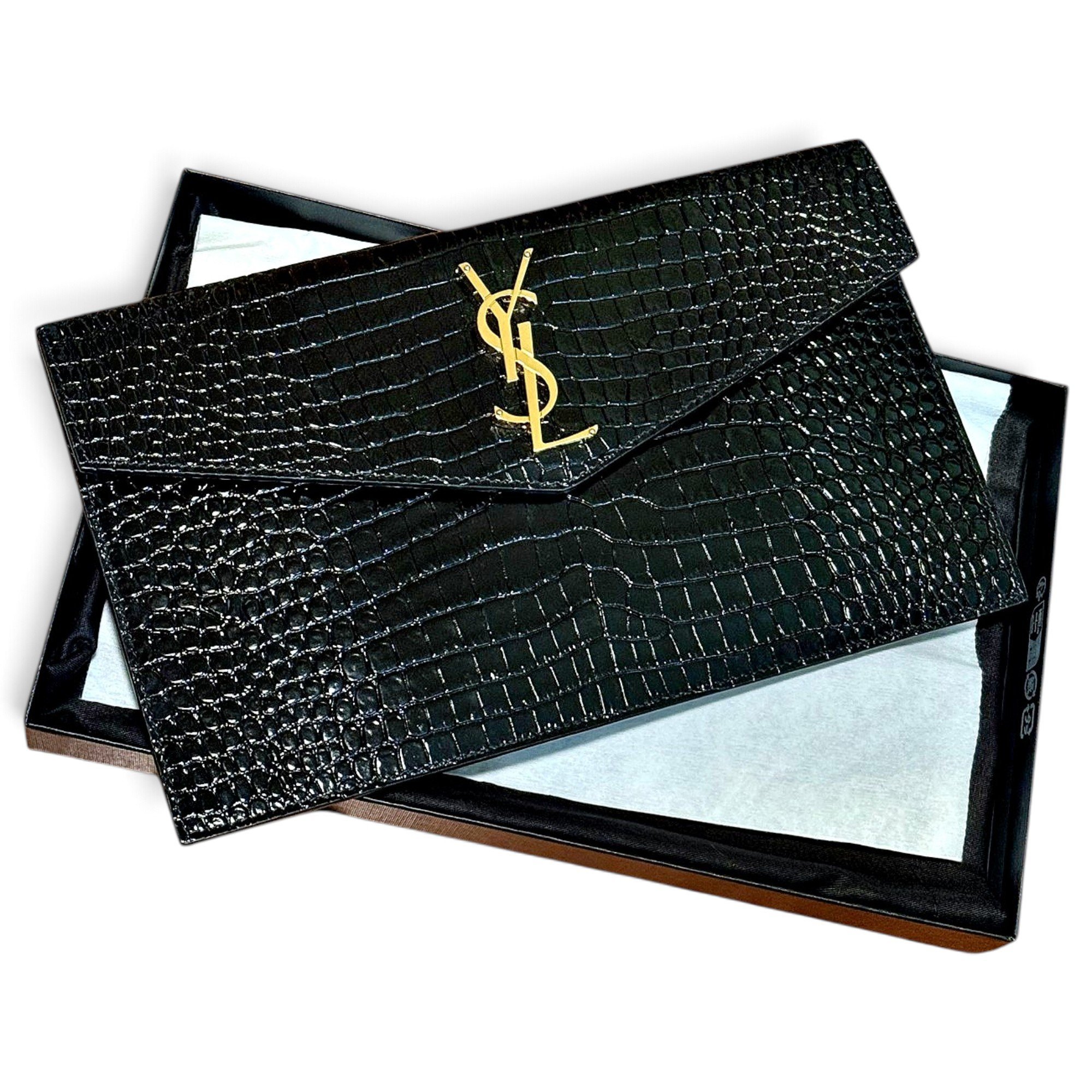 Saint Laurent Uptown leather clutch bag